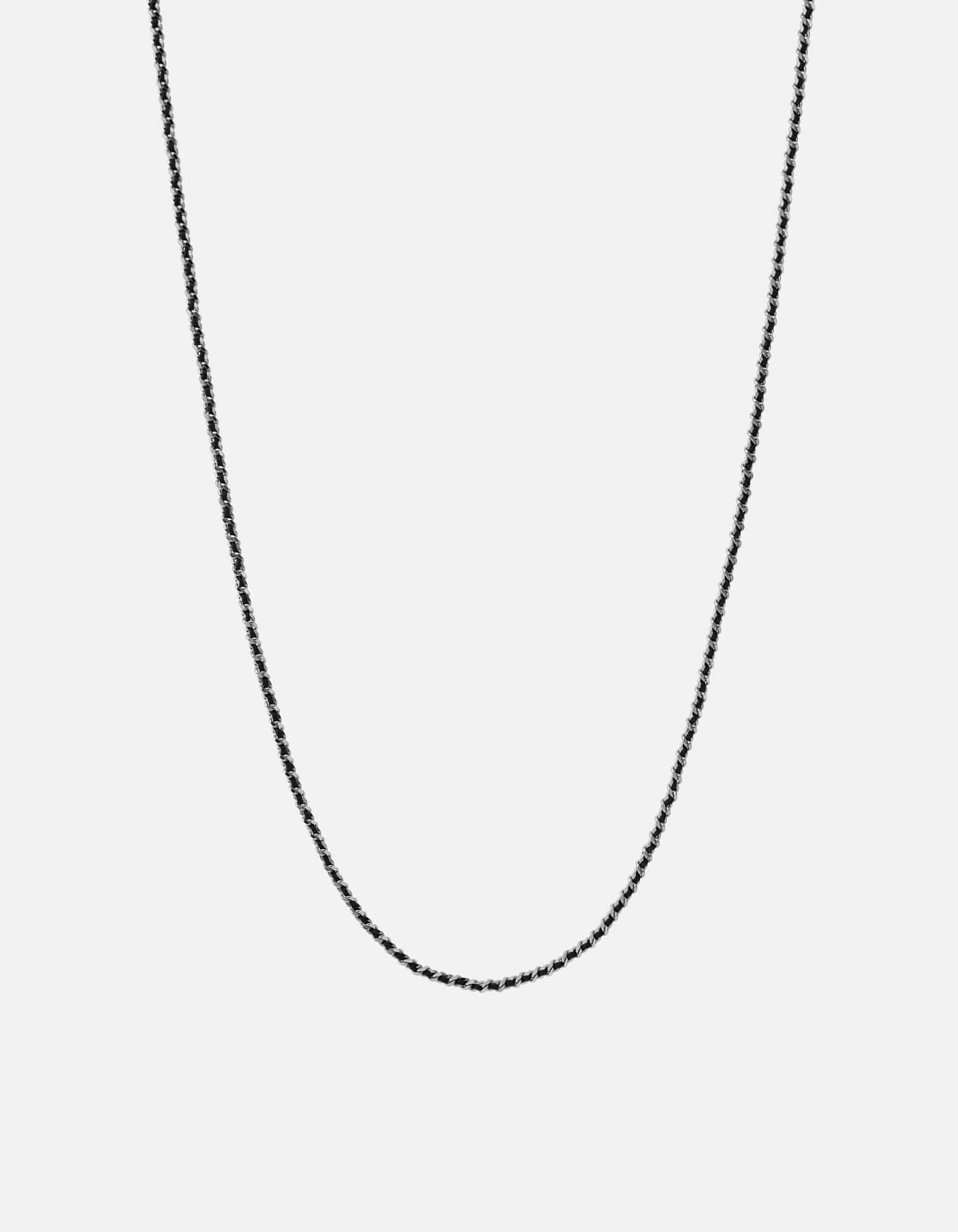 2mm Sterling Silver Woven Chain Necklace for Women - Elegant Layering Piece for Everyday Wear & Special Occasions