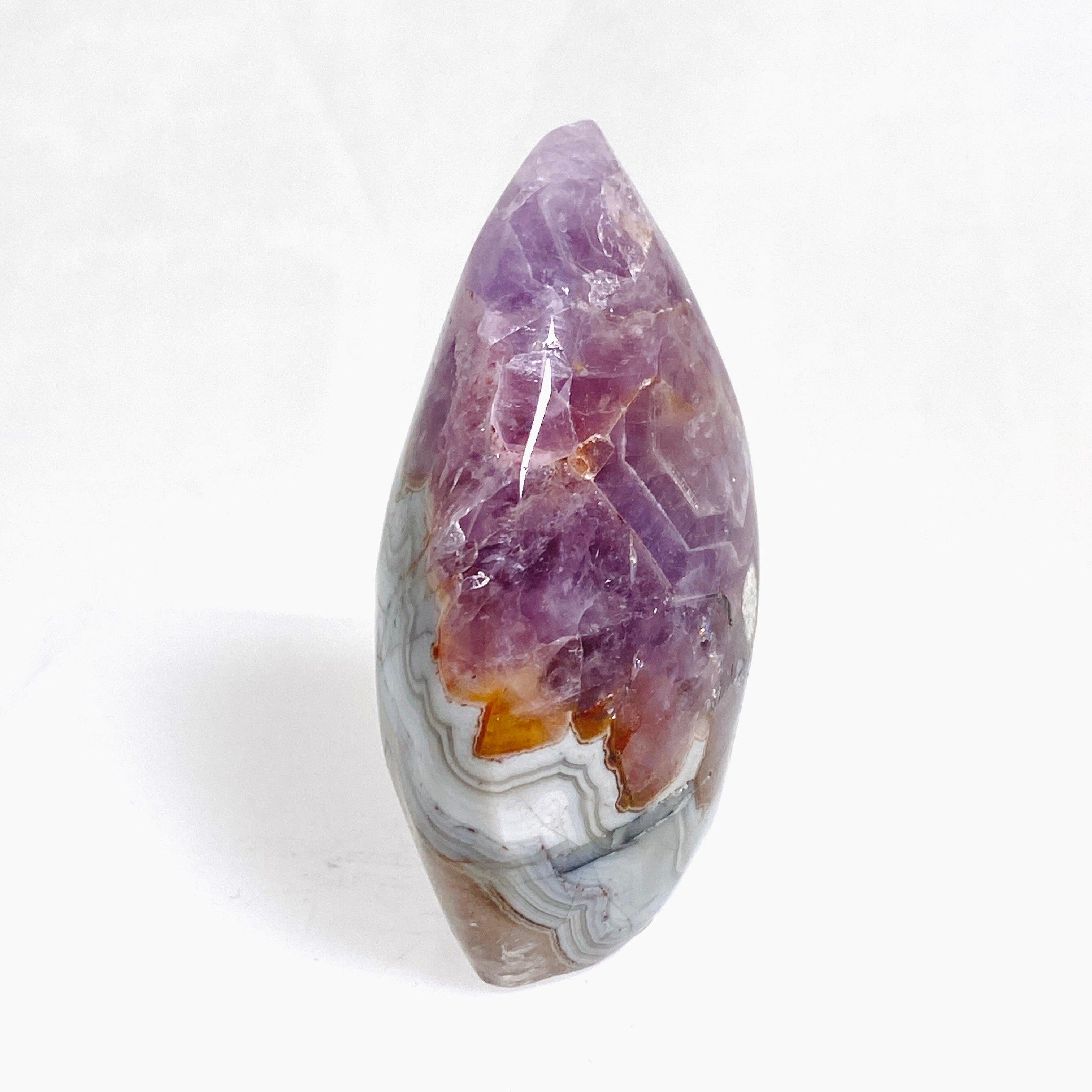 Natural Amethyst Agate Freeform Stone - AAF 02 | Healing Crystal for Meditation, Yoga & Home Decor | Unique Raw Gemstone for Spiritual Energy & Chakra Balancing