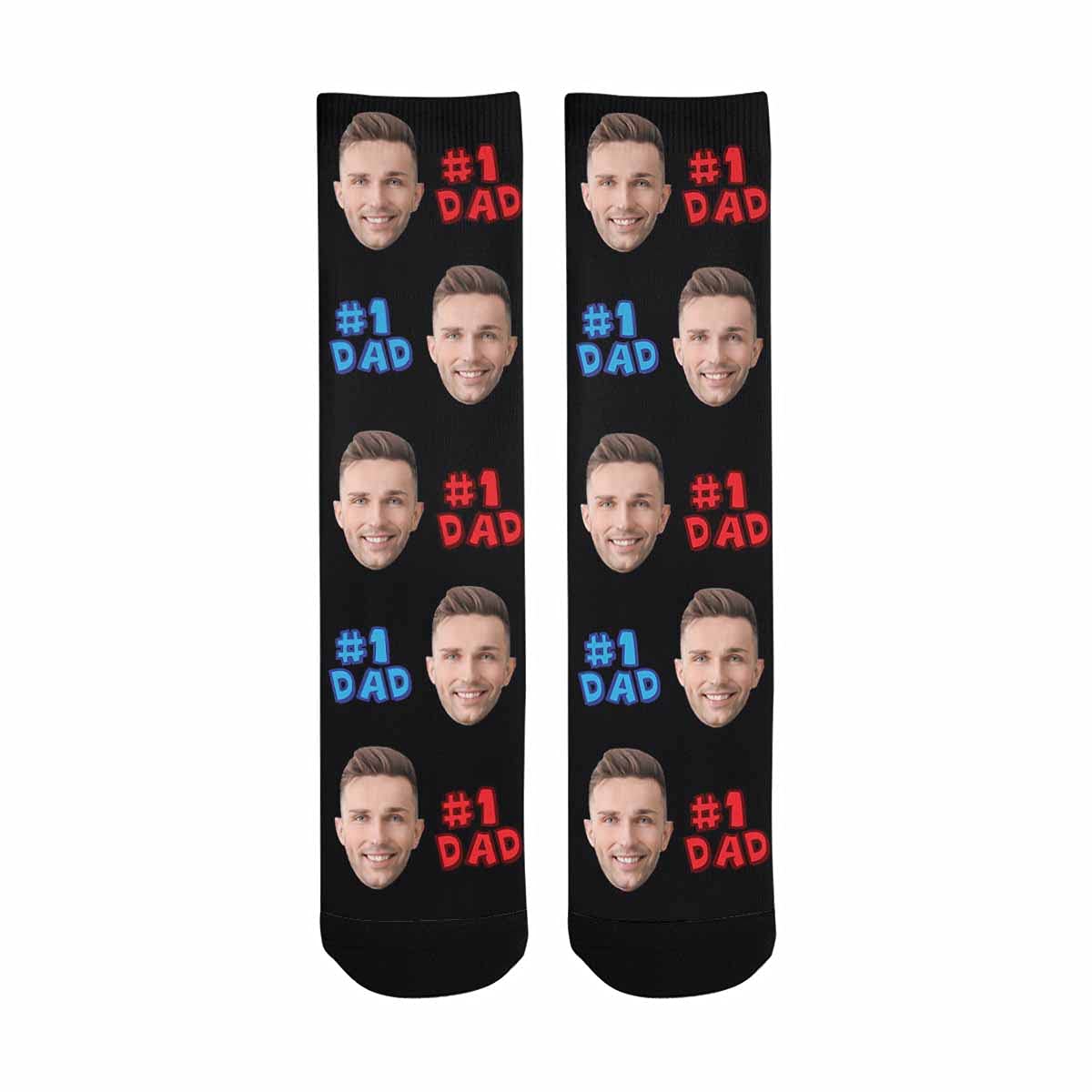 Custom Funny Face Socks for Dad - Personalized Father's Day Gift - Great for Gifts, Special Occasions & Everyday Wear