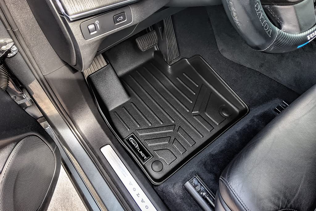 Premium SMARTLINER All-Weather Floor Mats & Cargo Liner Set for 2016-2025 Volvo XC90 (Excluding Plug-in Hybrid) - 3-Row Protection, Durable Black Custom Fit - Perfect for Family Road Trips & Outdoor Adventures