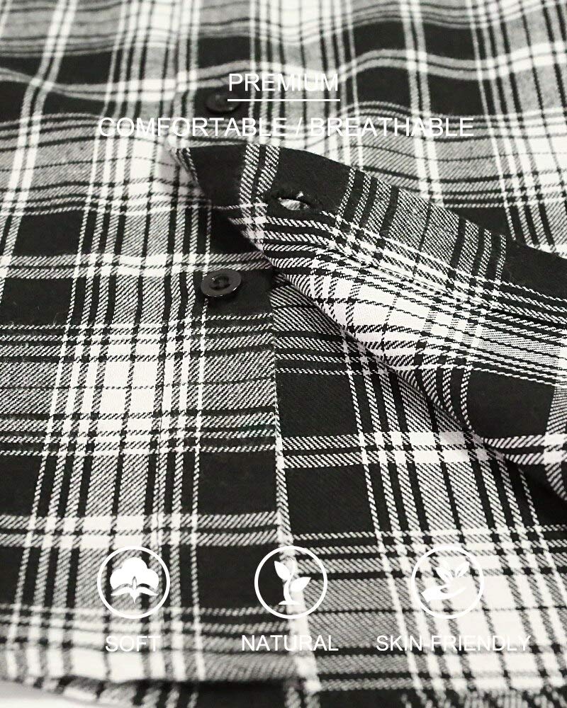 LOGEEYAR Men's Sleeveless Plaid Flannel Button Down Shirt - Casual Vest for Outdoor Activities, Summer Wear & Layering