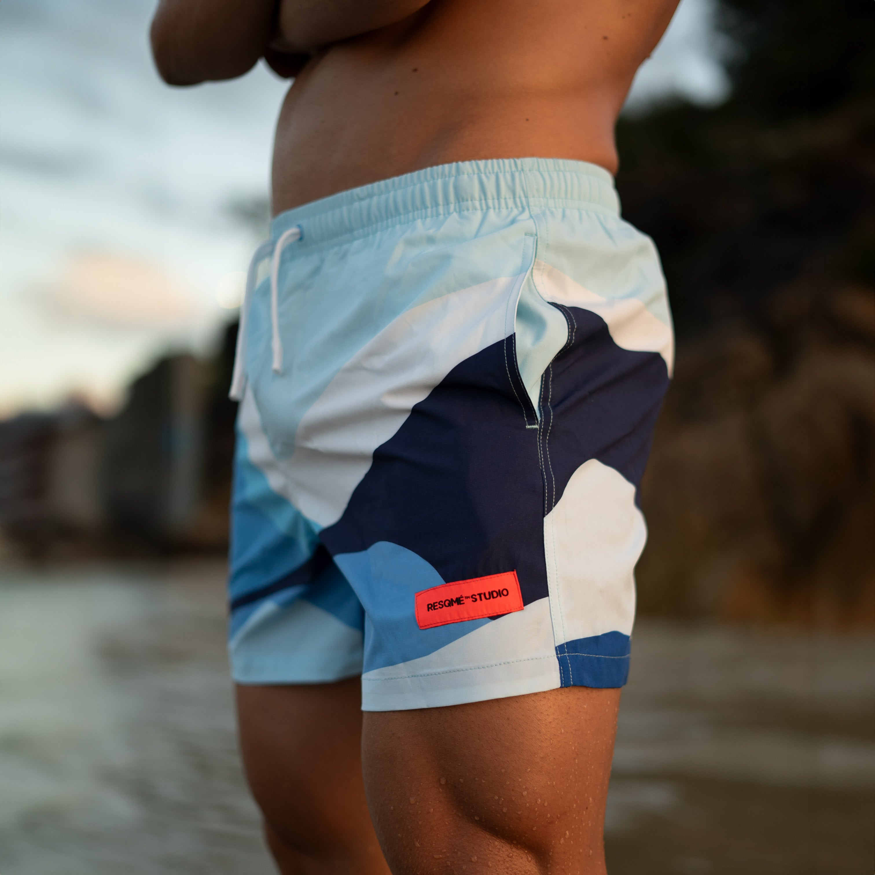 Men's Quick-Dry Swim Shorts for Beach & Pool - Andaman Sea Style - Perfect for Swimming, Surfing & Vacation Wear