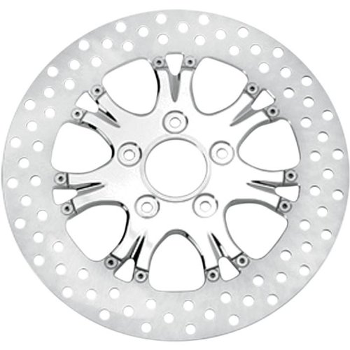 Performance Machine Paramount 11.5in. Two-Piece Brake Rotor - Chrome Plated for Harley Davidson, High Performance Motorcycle Disc Brakes - Perfect for Cruisers, Touring Bikes & Custom Builds