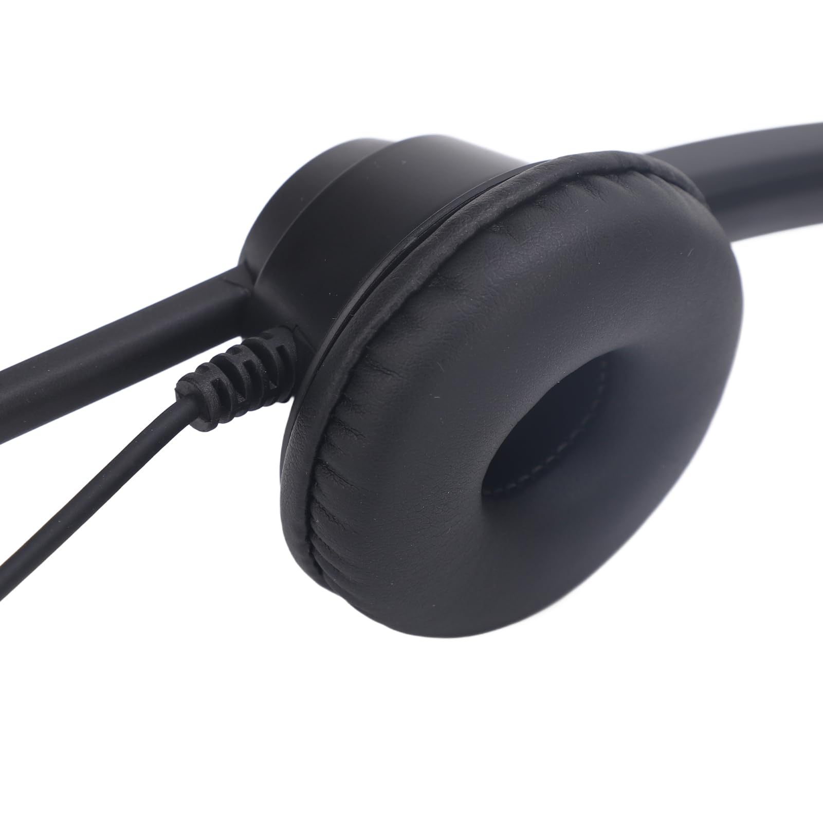 Professional Telephone Headset with Noise Canceling Microphone - 3.5mm/USB-C Compatible (Includes USB Adapter) for Call Centers, Customer Service & Remote Work