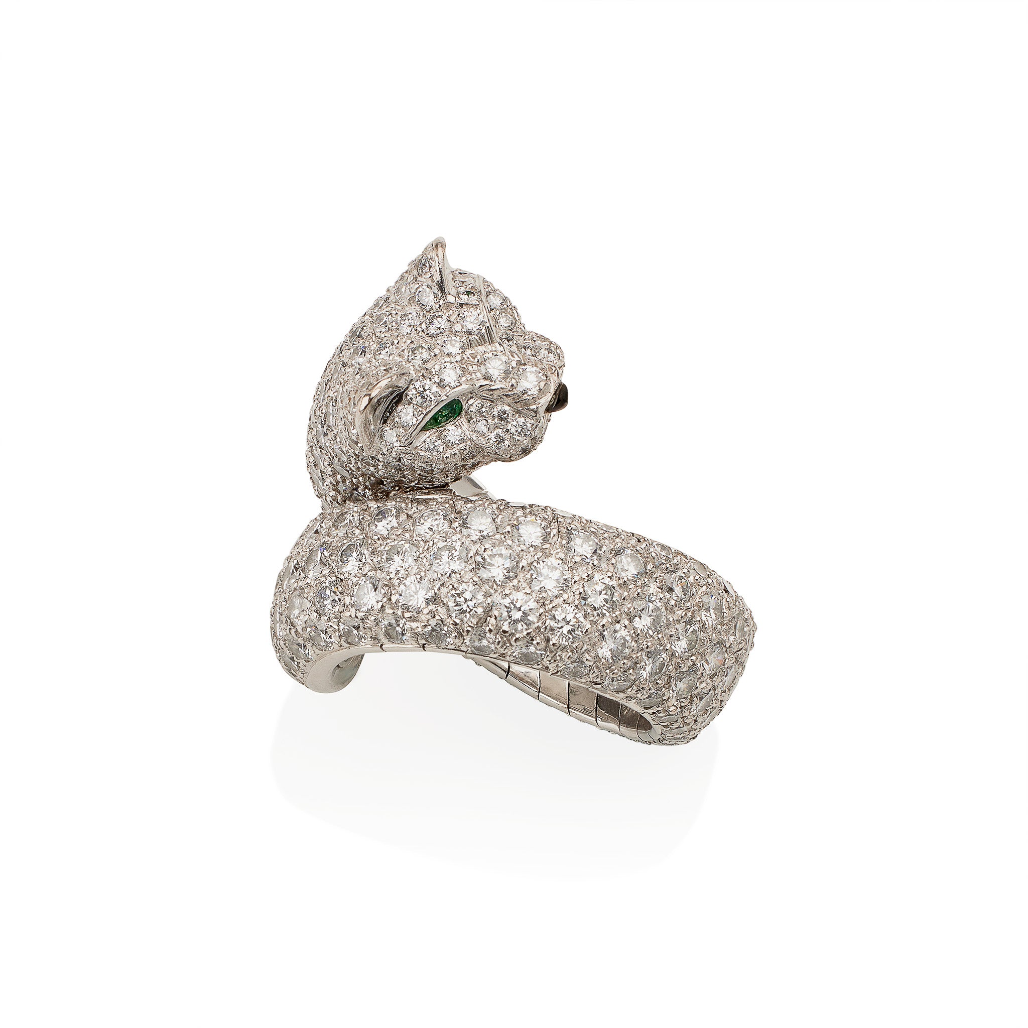 Cartier Paris Diamond Panthère Ring - 18K Gold Luxury Jewelry for Women | Elegant Statement Piece for Weddings, Anniversaries & Special Occasions