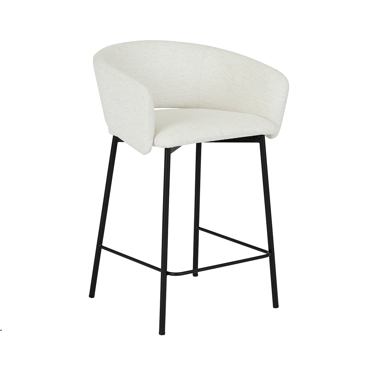 Asher 65cm Bar Stool - Adjustable Height Counter Stool with Backrest - Perfect for Kitchen Island, Breakfast Bar & Home Pub Decor