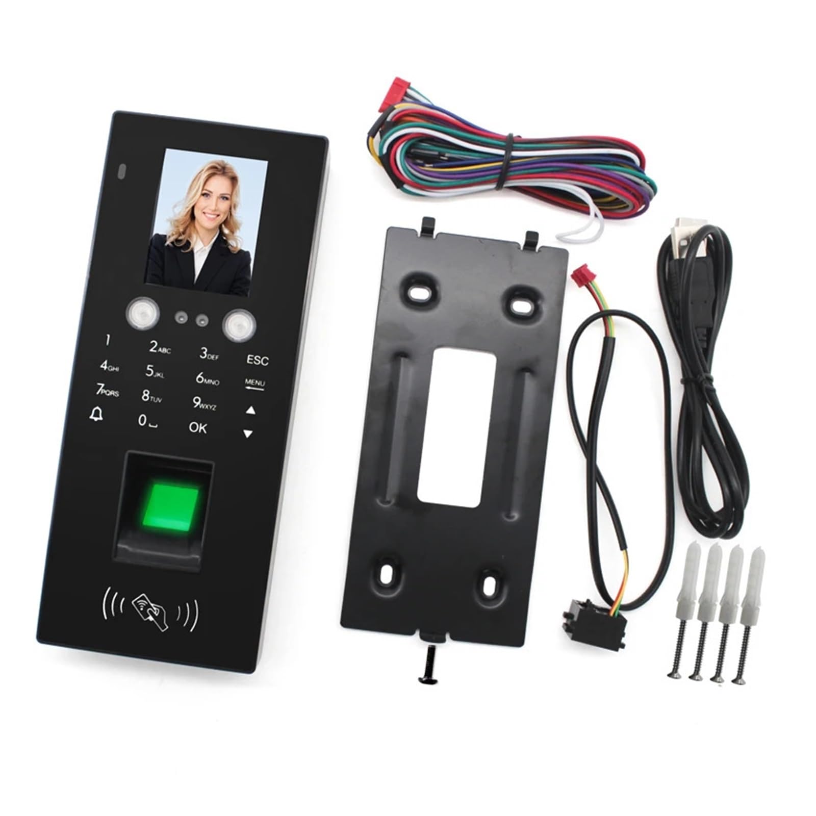 Biometric Access Control System with Face Recognition, RFID, Fingerprint & Password - Secure Office, School & Building Entry