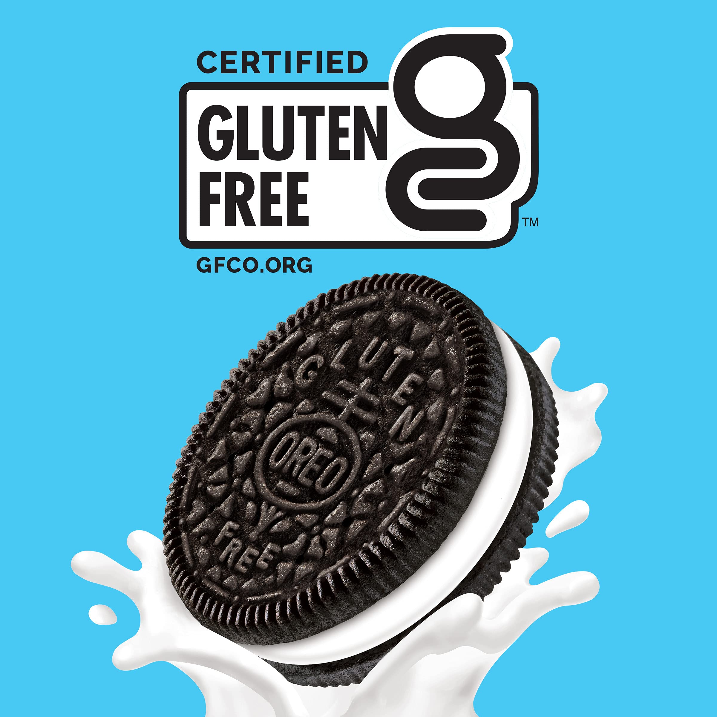 OREO Double Stuf Gluten Free Chocolate Sandwich Cookies - 12.47 oz Pack | Delicious Gluten Free Snacks for School Lunches, Parties & Desserts