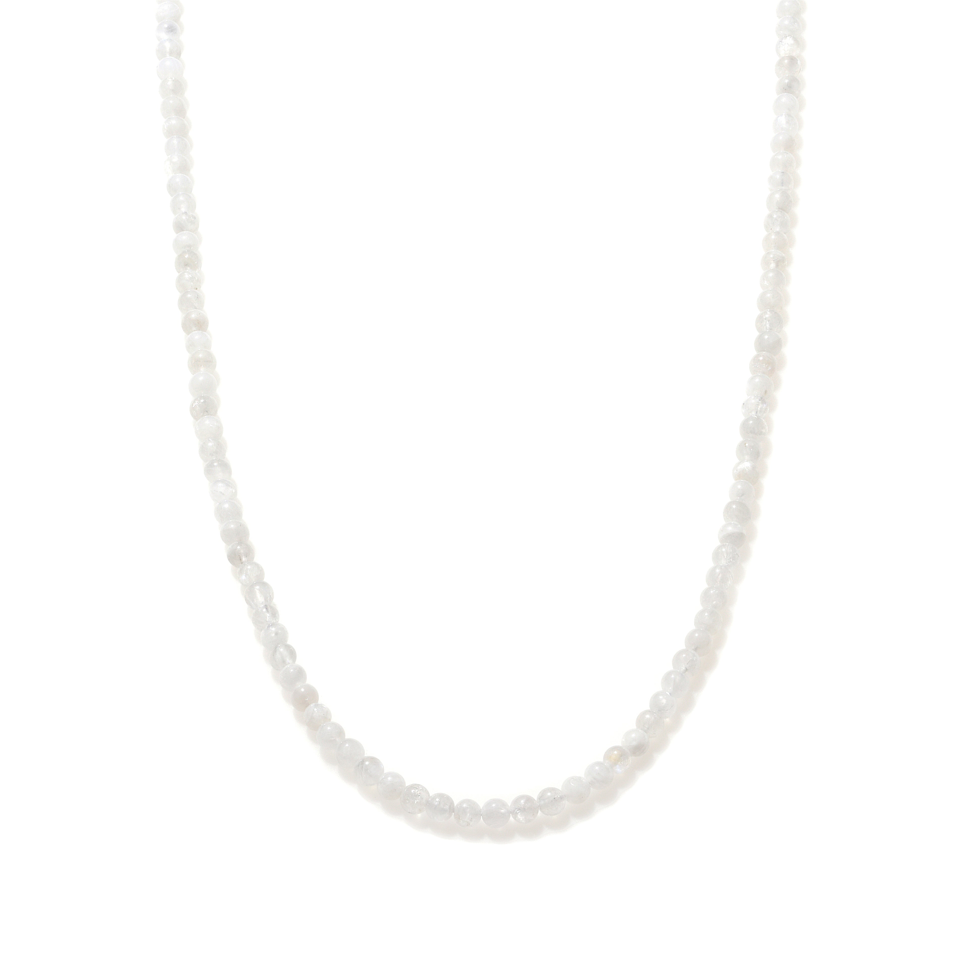 Moonstone Beaded Necklace - Mini Crystal Healing Jewelry for Women - Perfect for Meditation, Yoga & Spiritual Gifts