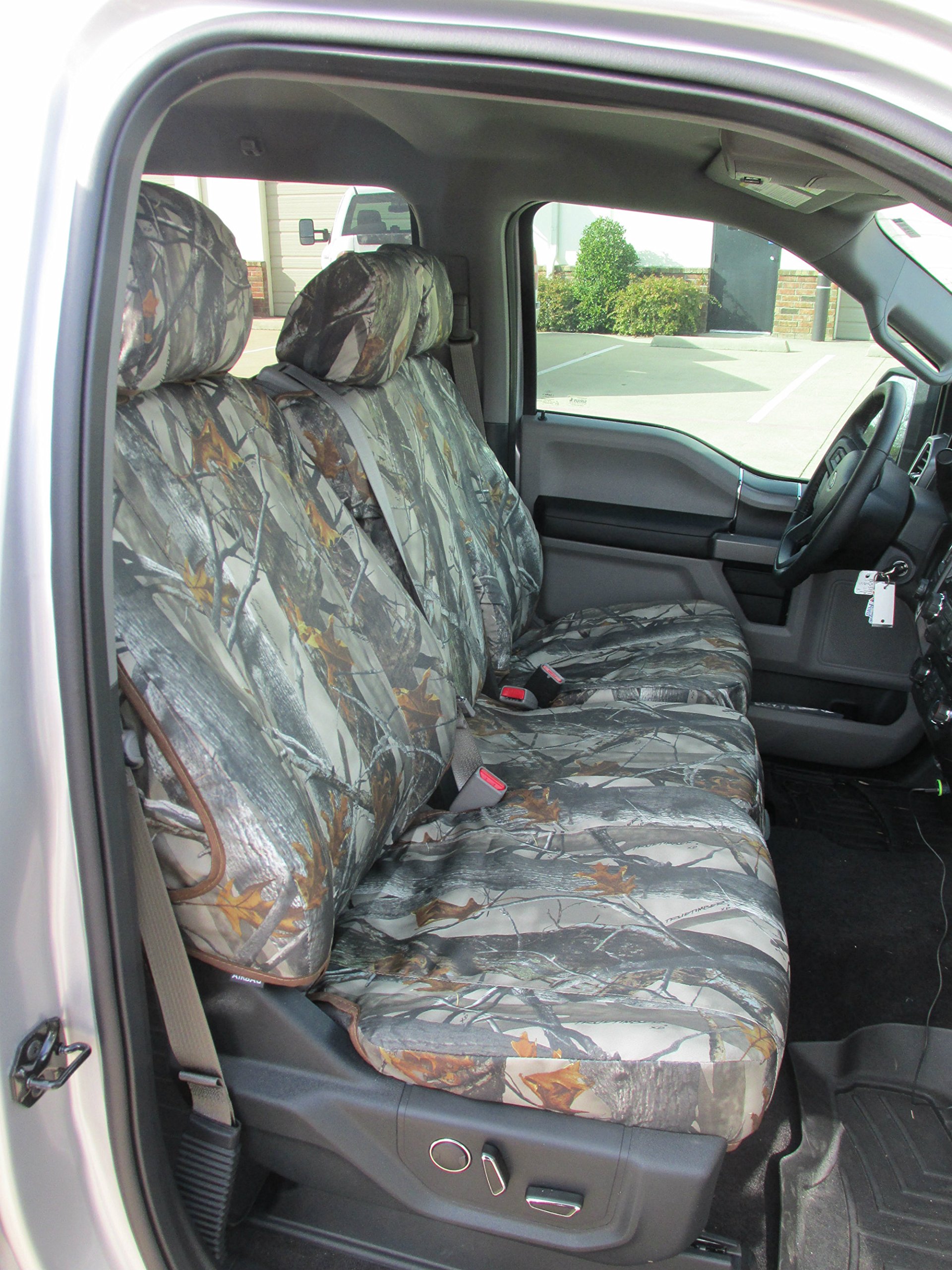 Durafit Waterproof XD3 Camo Seat Covers for 2015-2021 Ford F150 XLT/Lariat - Custom Fit Front 40/20/40 Split Bench with 20 Section Opening & Console Access - Durable Endura Fabric for Trucks, Hunting & Outdoor Adventures