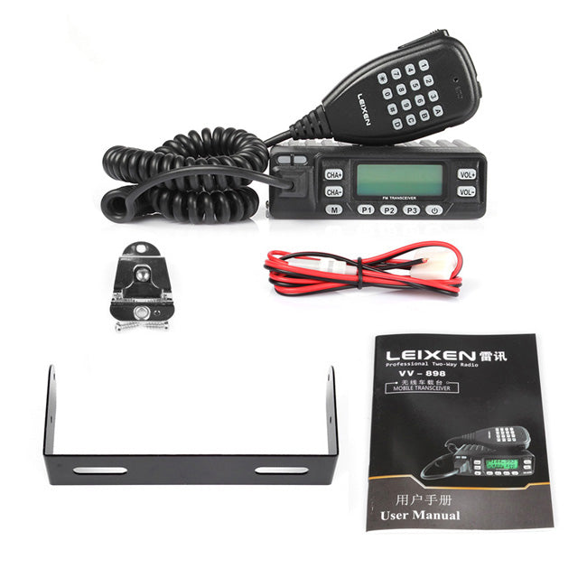 Leixen VV 898 Dual Band Car Radio with Cable - 144/430MHz Two Way Radio for Truckers & Off-Road Vehicles | Emergency Communication & Roadside Assistance | Perfect for Long Haul Trucking & Outdoor Adventures