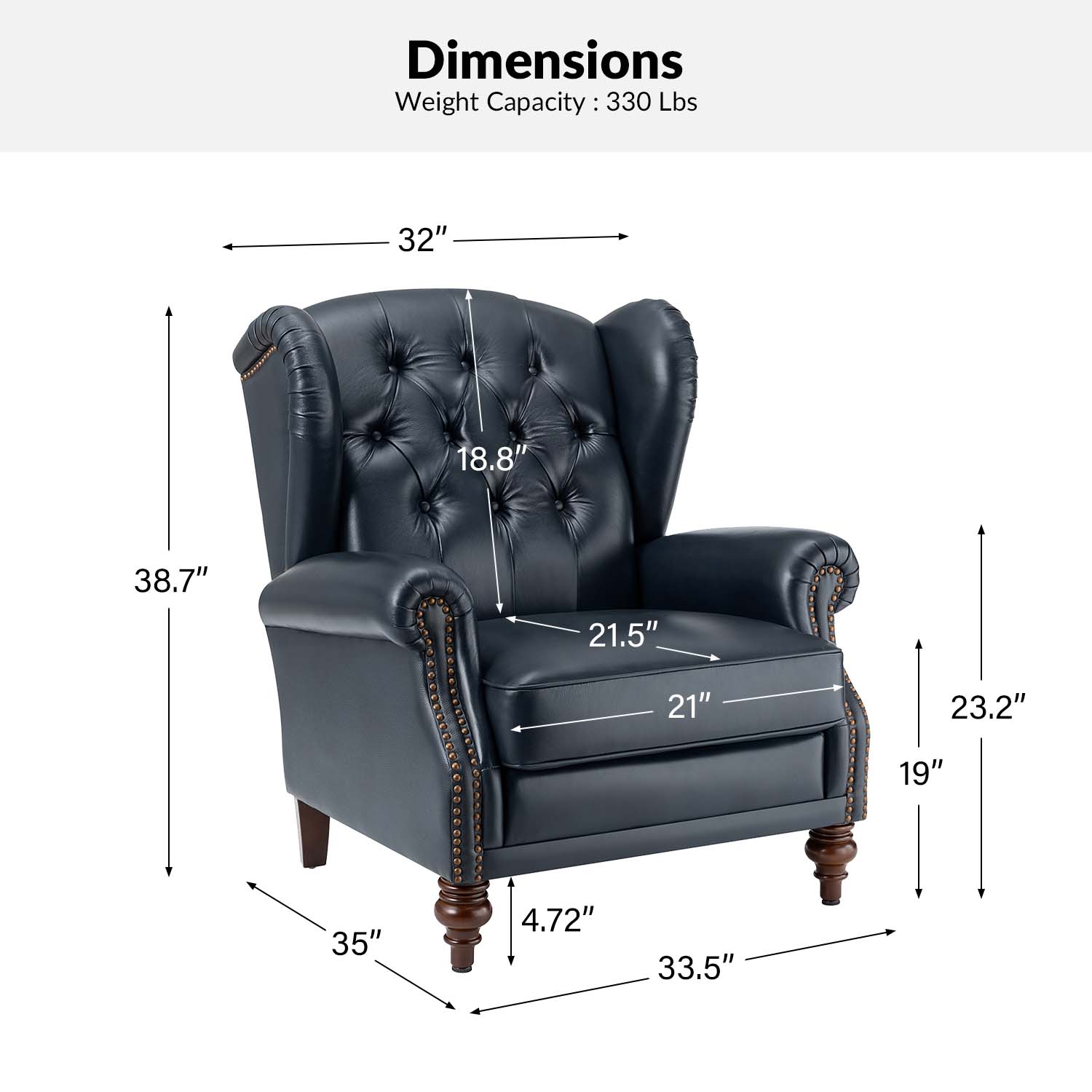 Premium Raquel Genuine Leather Armchair - Heavy Duty Solid Wood Frame - Luxury Living Room Seating for Home Office & Lounge Areas