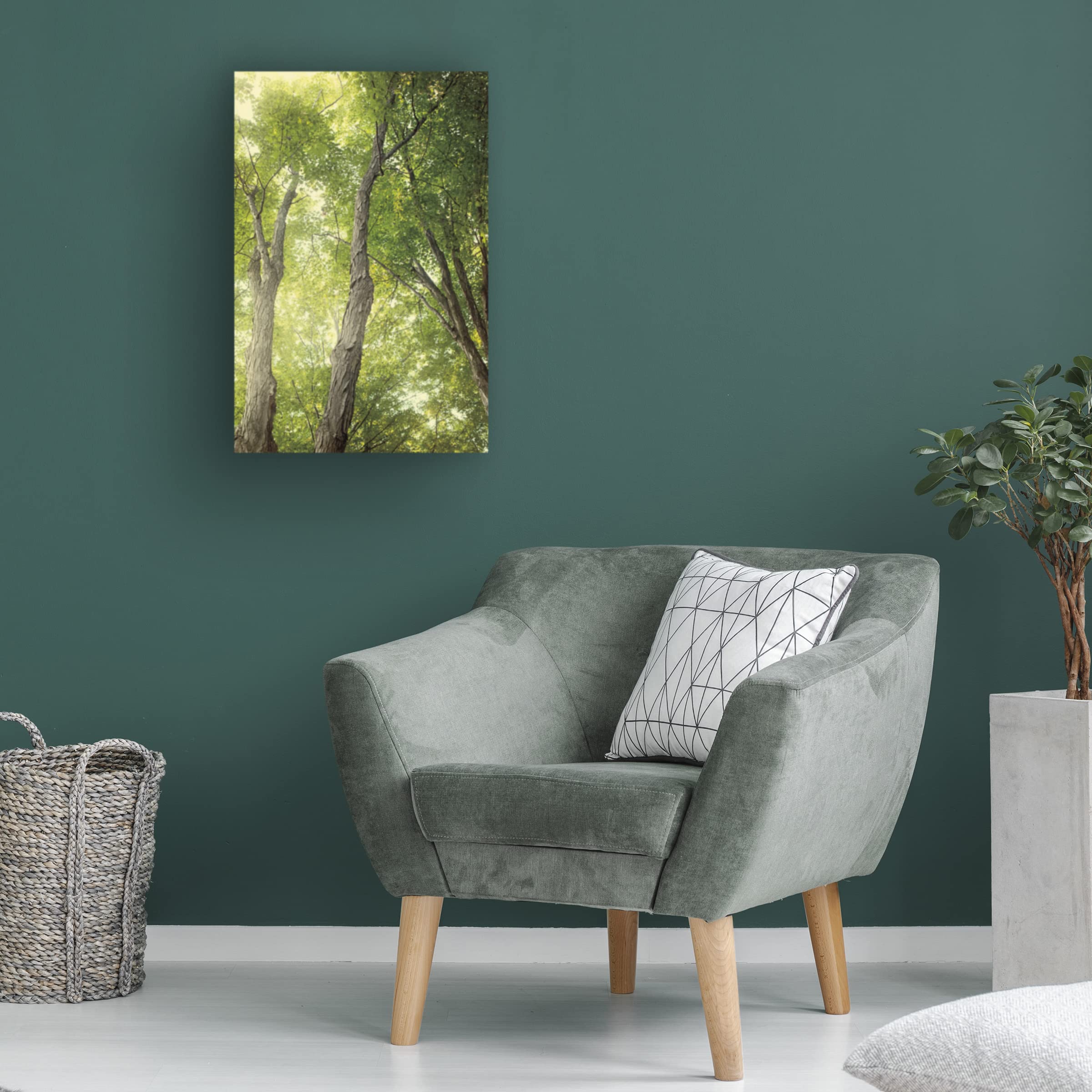 Trademark Fine Art 'Towering Maples II' Canvas Wall Art by Elizabeth Urquhart - Nature Landscape Painting for Living Room, Bedroom & Office Decor