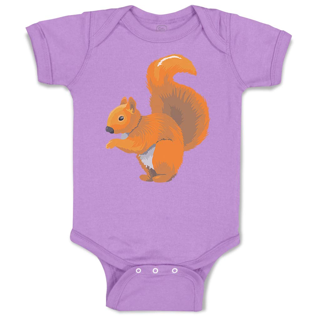 Custom Funny Squirrel Baby Bodysuit - 100% Cotton Cute Animal Onesie for Boys & Girls | Perfect for Playtime, Photo Shoots & Everyday Wear