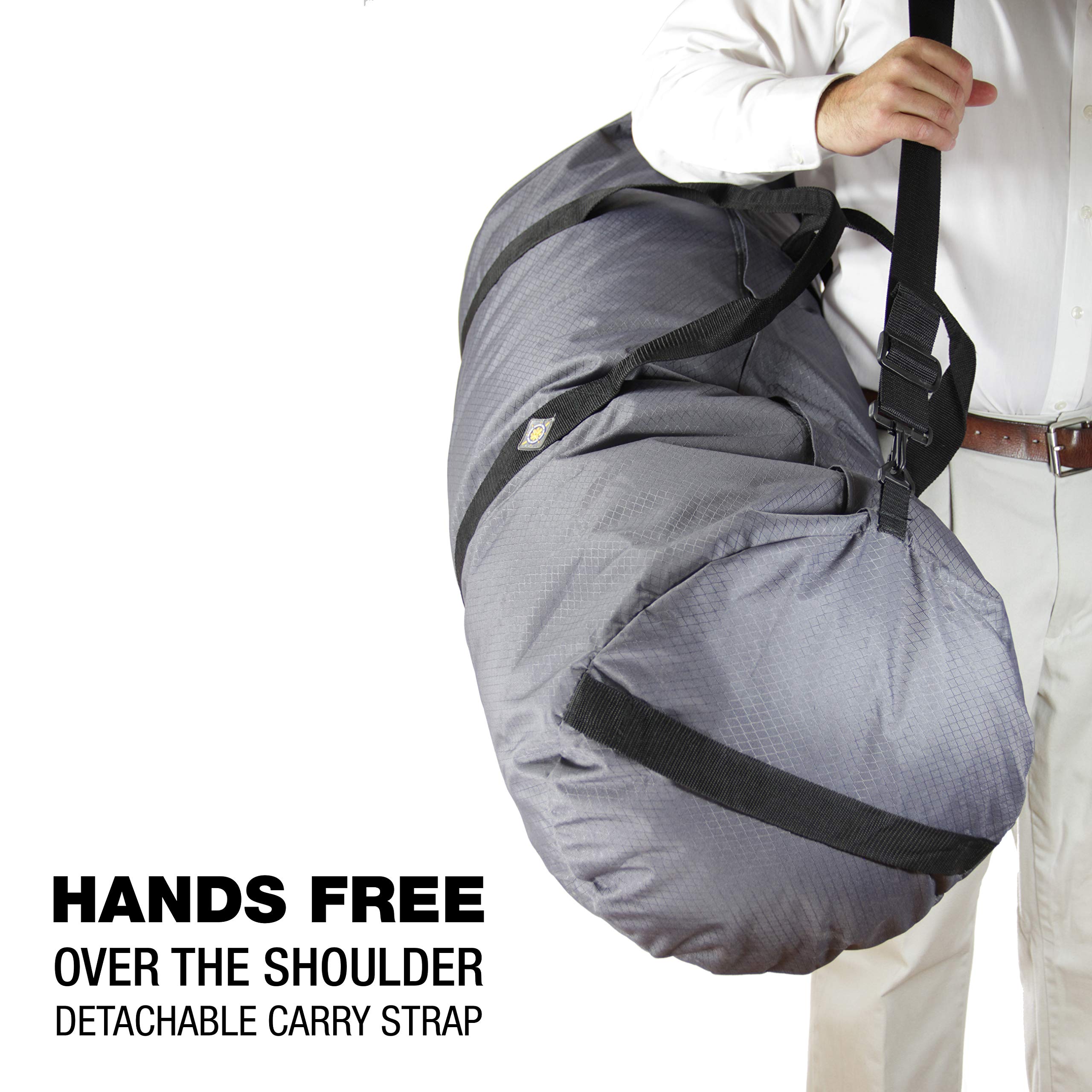 North Star Sports Large Duffle Bag - Waterproof Foldable Gym Bag for Men & Women | Heavy Duty Tactical Gear Bag for Travel, Workout, Camping & Military Use | Carry On Duffel for Sports Equipment & Outdoor Adventures