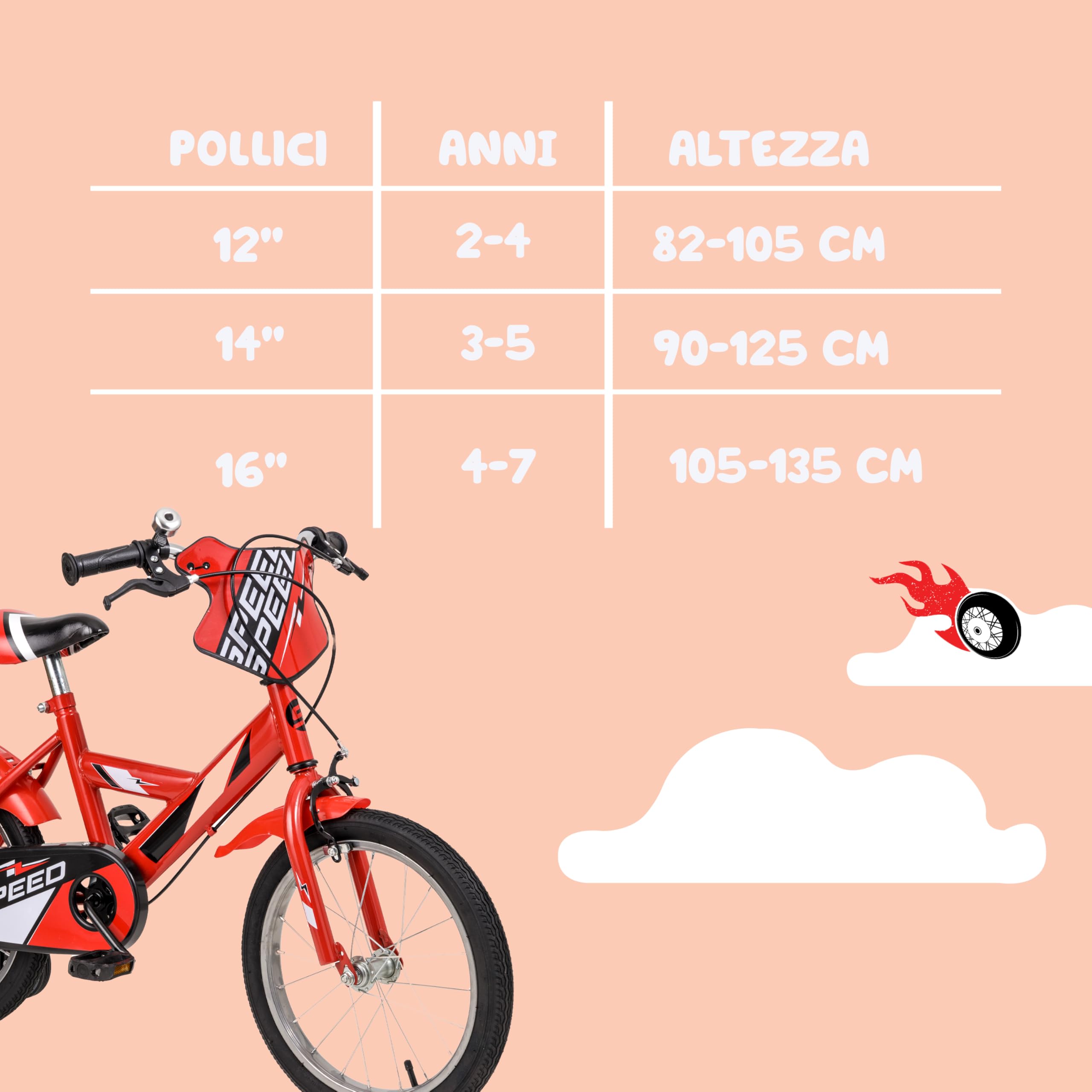 Baroni Kids Bicycle with Training Wheels - 12