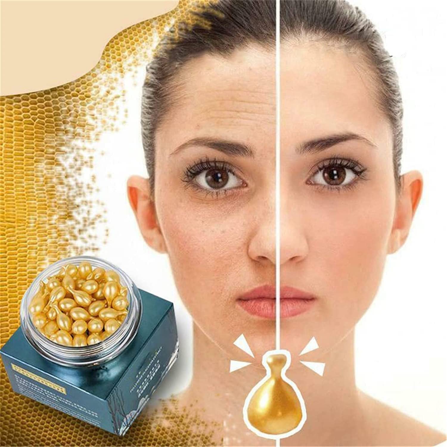 Snake Venom Extract Serum Capsules - Anti-Wrinkle & Anti-Aging Treatment | Fullerene & Sheep Placenta Facial Serum for Skin Brightening, Hydration & Firming (2-Pack) - Perfect for Night Routine & Mature Skin Care