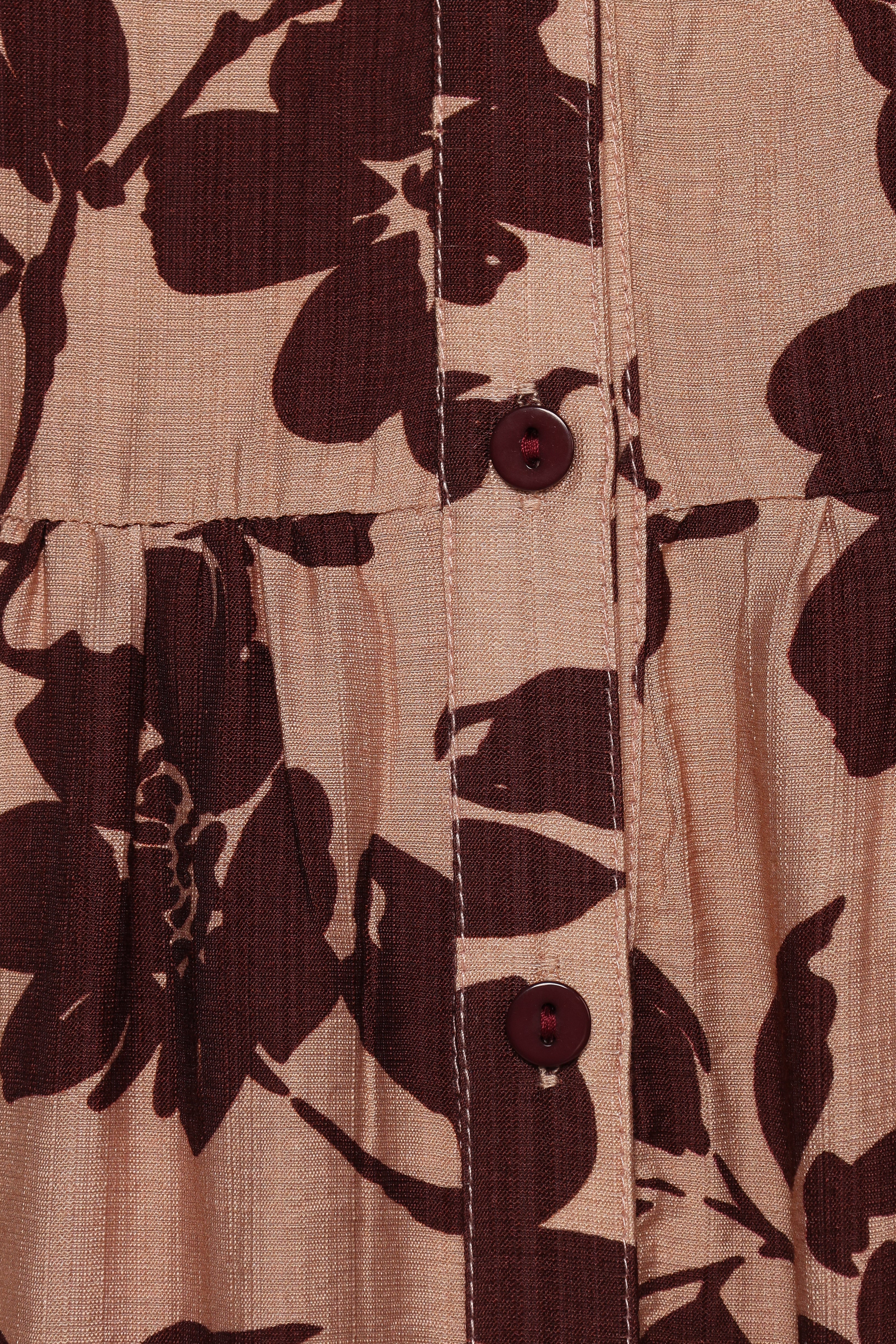 Isaac Maxi Dress - Brown Floral Print Long Boho Dress for Women | Perfect for Beach, Summer, and Casual Outings
