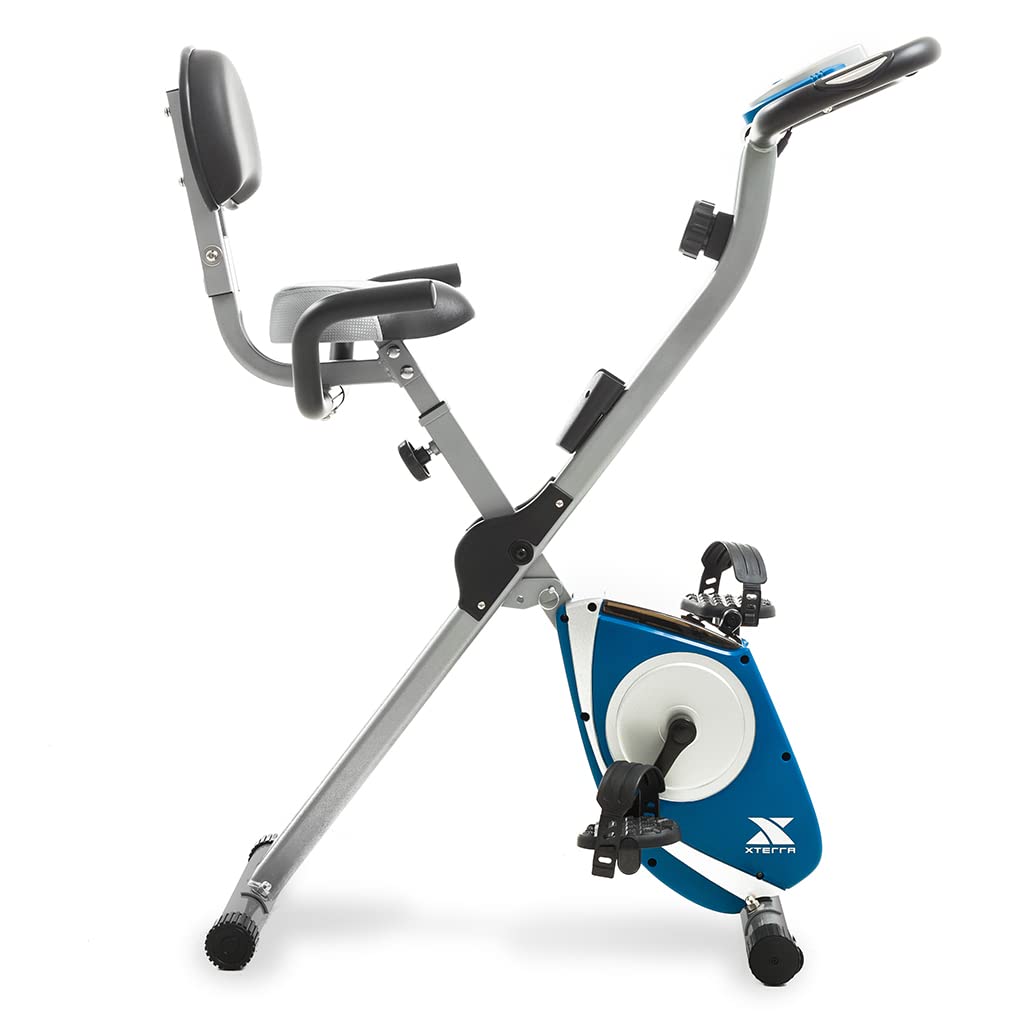 XTERRA Fitness Folding Exercise Bike for Home Gym - 225 LB Weight Capacity - Cardio Workout Equipment for Indoor Cycling & Full-Body Training