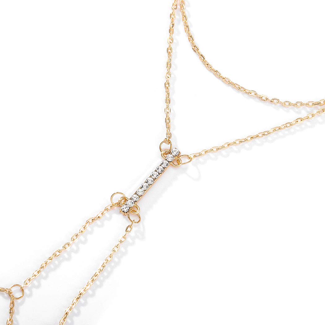 Boho Crystal Ankle Bracelet for Women - Adjustable Gold Summer Beach Foot Jewelry with Charm - Perfect for Vacation, Weddings & Festival Accessories (1PC)