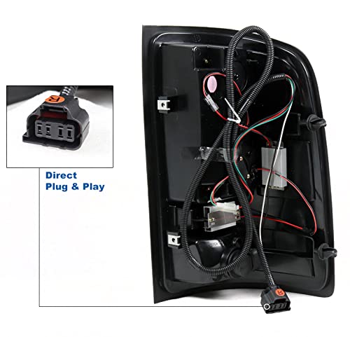 GMC Sierra 1500/2500HD/3500HD Black & Smoke LED Tail Lights - High-Performance Brake Lamps for Enhanced Visibility & Style | Perfect for Night Driving & Off-Road Adventures