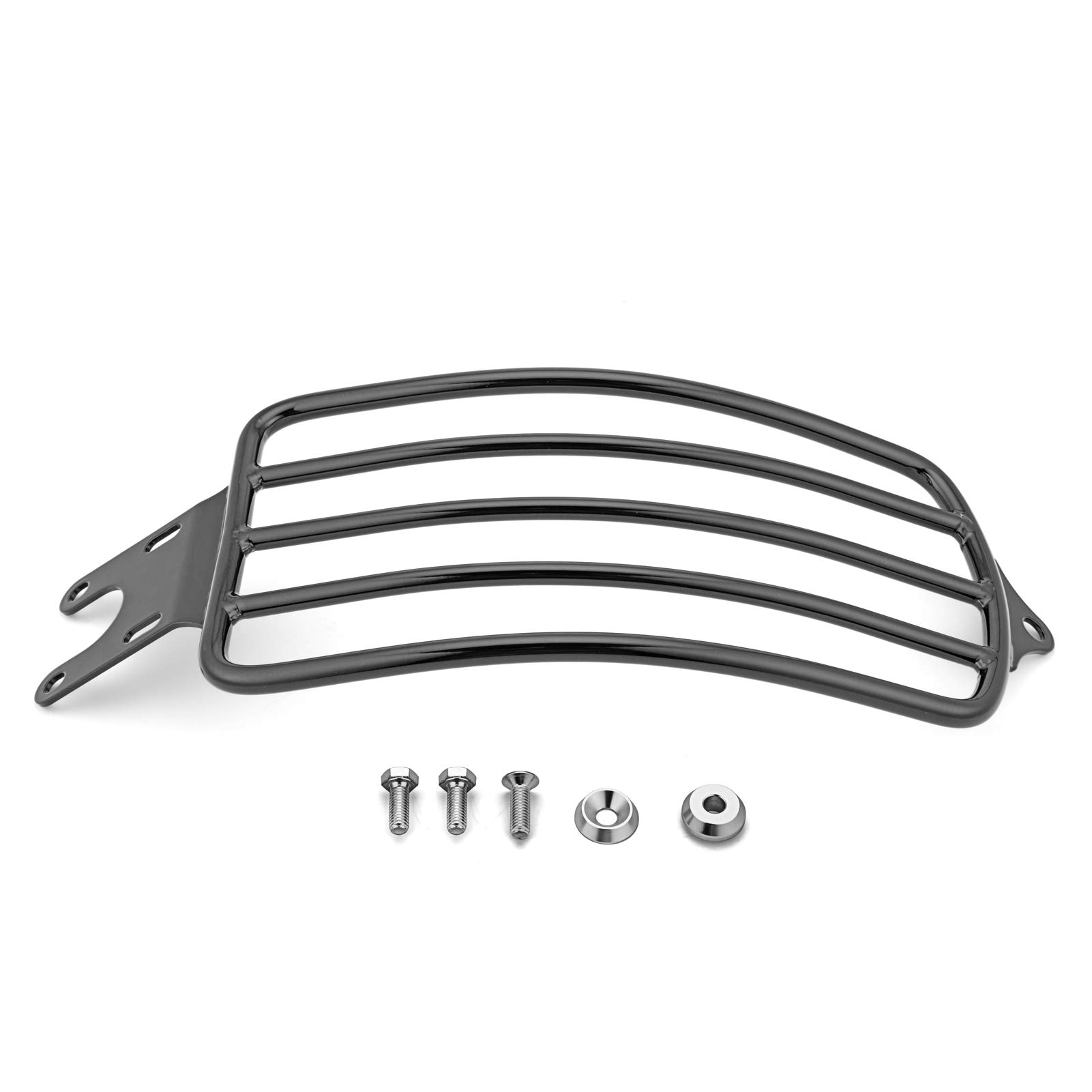 WSays Solo Luggage Rack Gloss Black - Compatible with 2015-2022 Indian Scout & Scout Sixty Motorcycles | Perfect for Road Trips & Daily Commuting