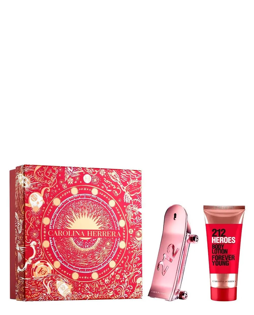 Carolina Herrera 212 Heroes 2 Piece Gift Set for Women - 2.7 oz Eau de Parfum Spray + 3.4 oz Body Lotion Spray | Perfect Birthday, Anniversary & Valentine's Day Present