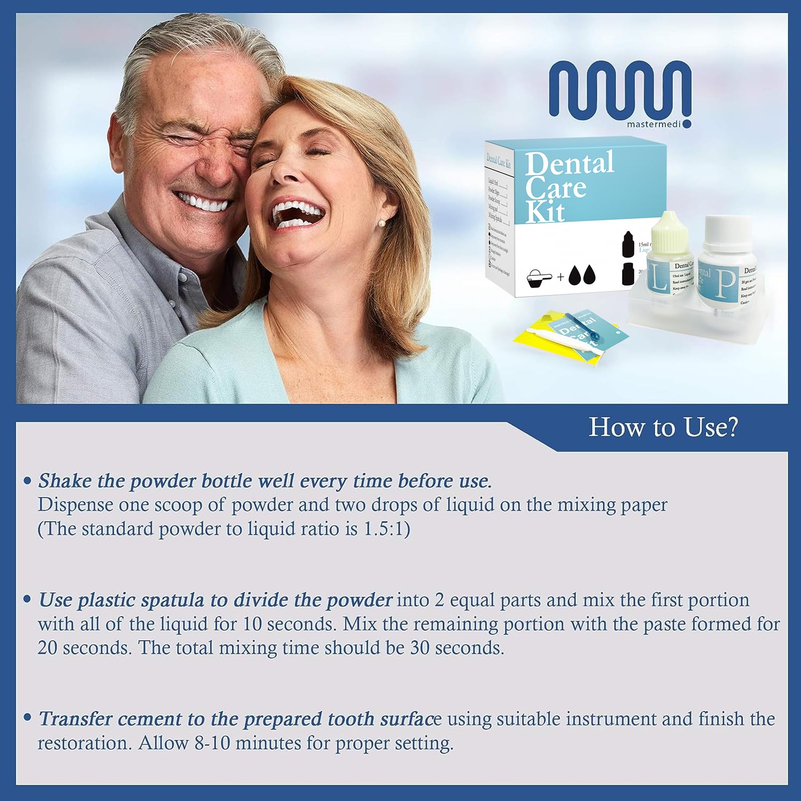 Tooth Repair Kit - Dental Filling Kit for Broken Teeth, Gaps, Crowns & Bridges - Complete Dental Care Solution for Home Use - Perfect for Emergency Tooth Repair and Oral Hygiene Maintenance