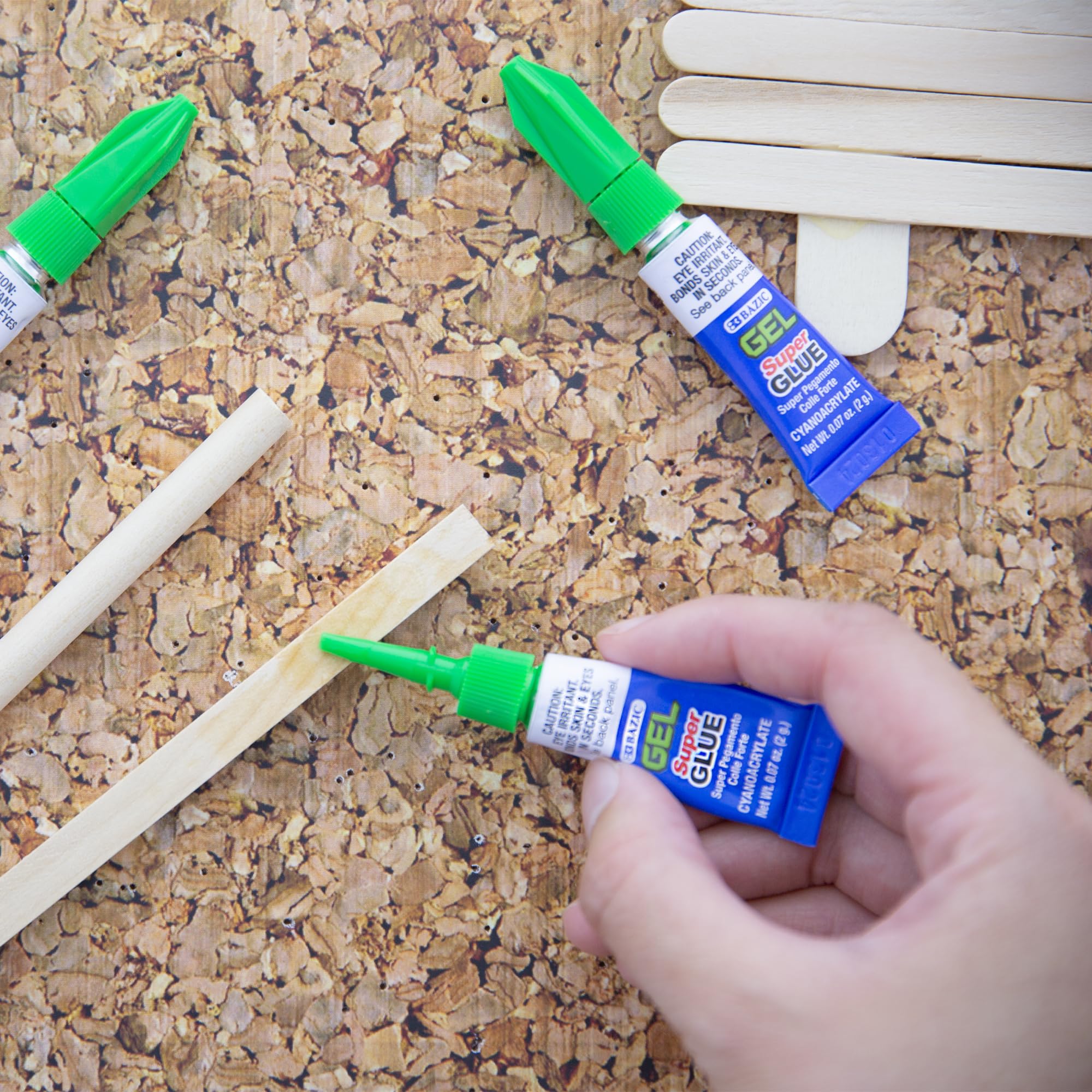 BAZIC Super Glue Gel 2g - Fast Dry No Run Adhesive for Home & Office (24-Pack) - Perfect for Crafts & Repairs