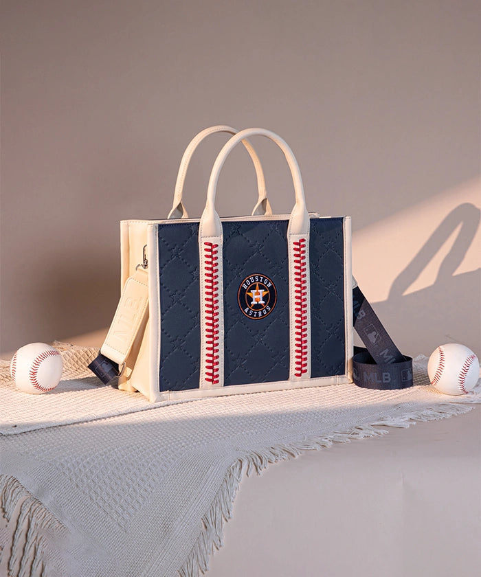 Official MLB Houston Astros Tote Bag - Durable Canvas Shopper with Team Logo - Perfect for Baseball Games, Grocery Shopping & Beach Trips