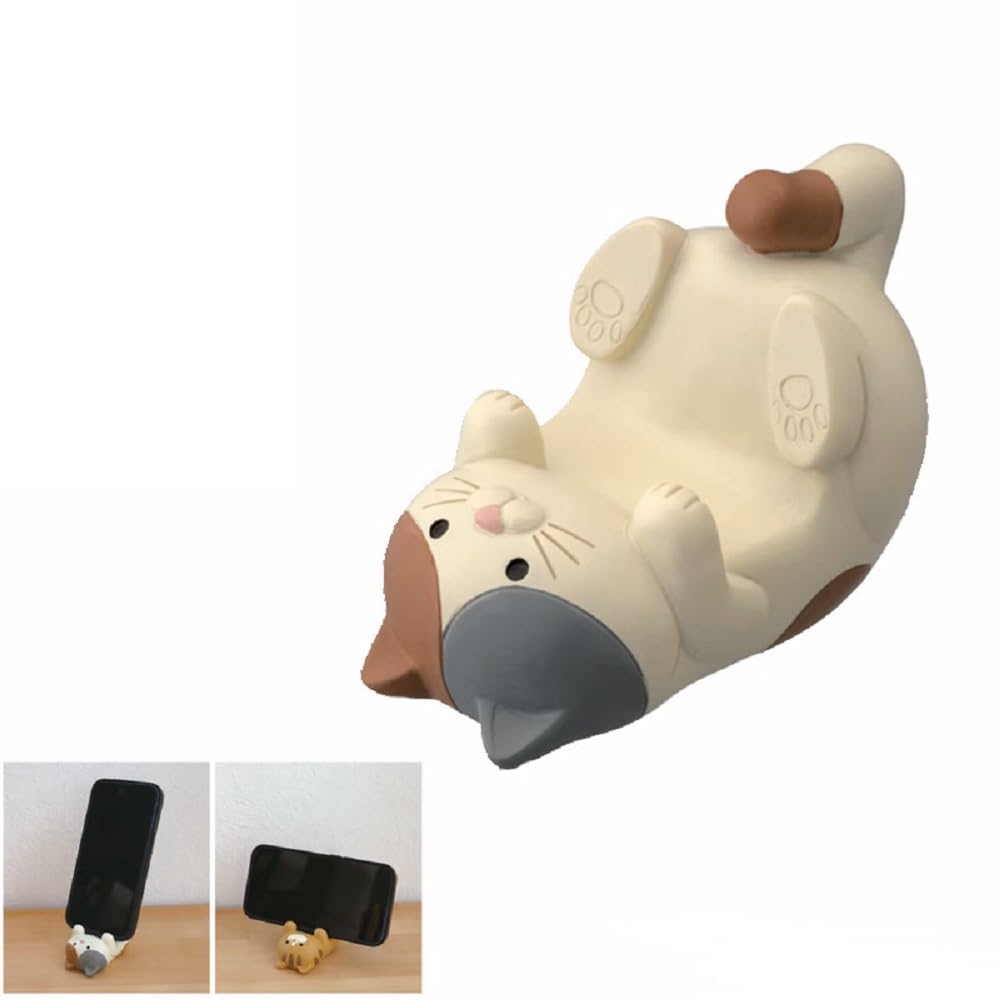 Suillty Cute Cat Phone Stand - Adjustable Desk Holder for Smartphones & Mobile Devices - Perfect for Home Office, Bedside Table, and Gift Giving