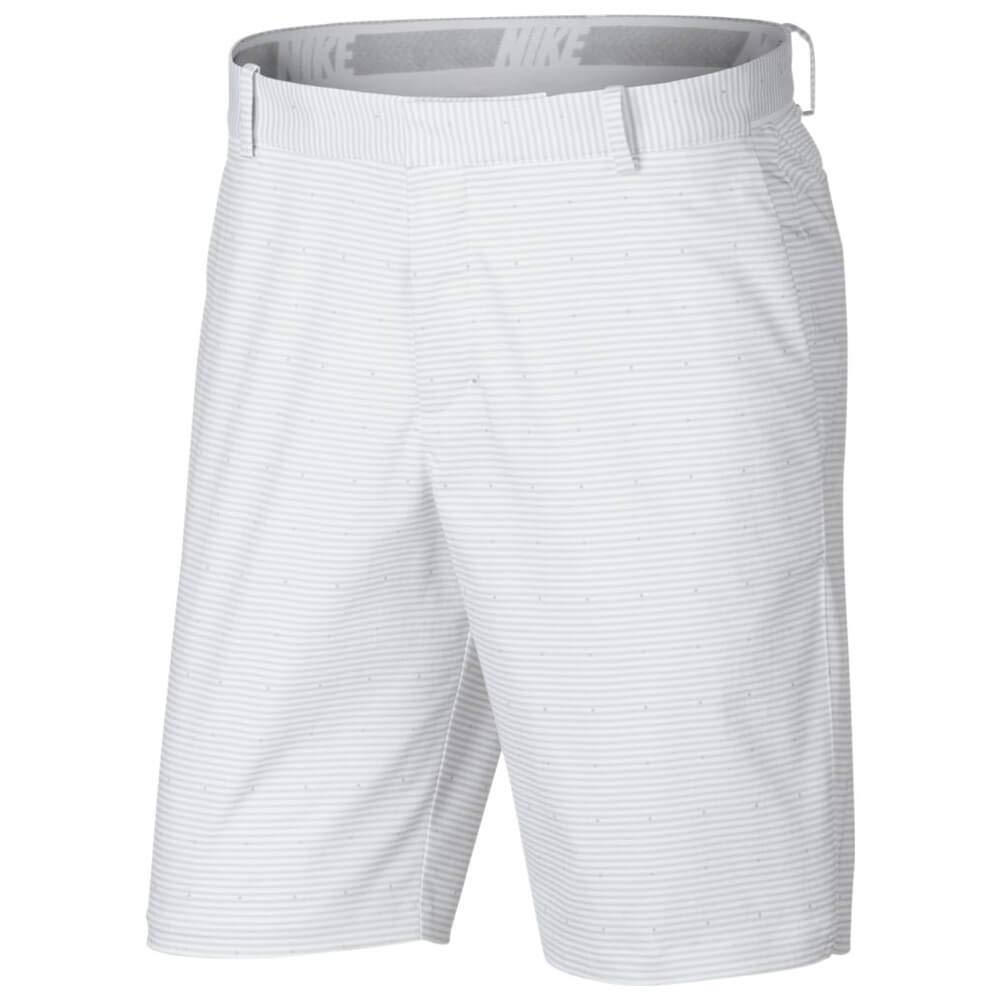Nike Flex Slim Print Golf Shorts for Men - 2018 White/Flat Silver Size 34 | Lightweight & Breathable Golf Apparel for Summer | Perfect for Golf Course, Driving Range & Casual Wear