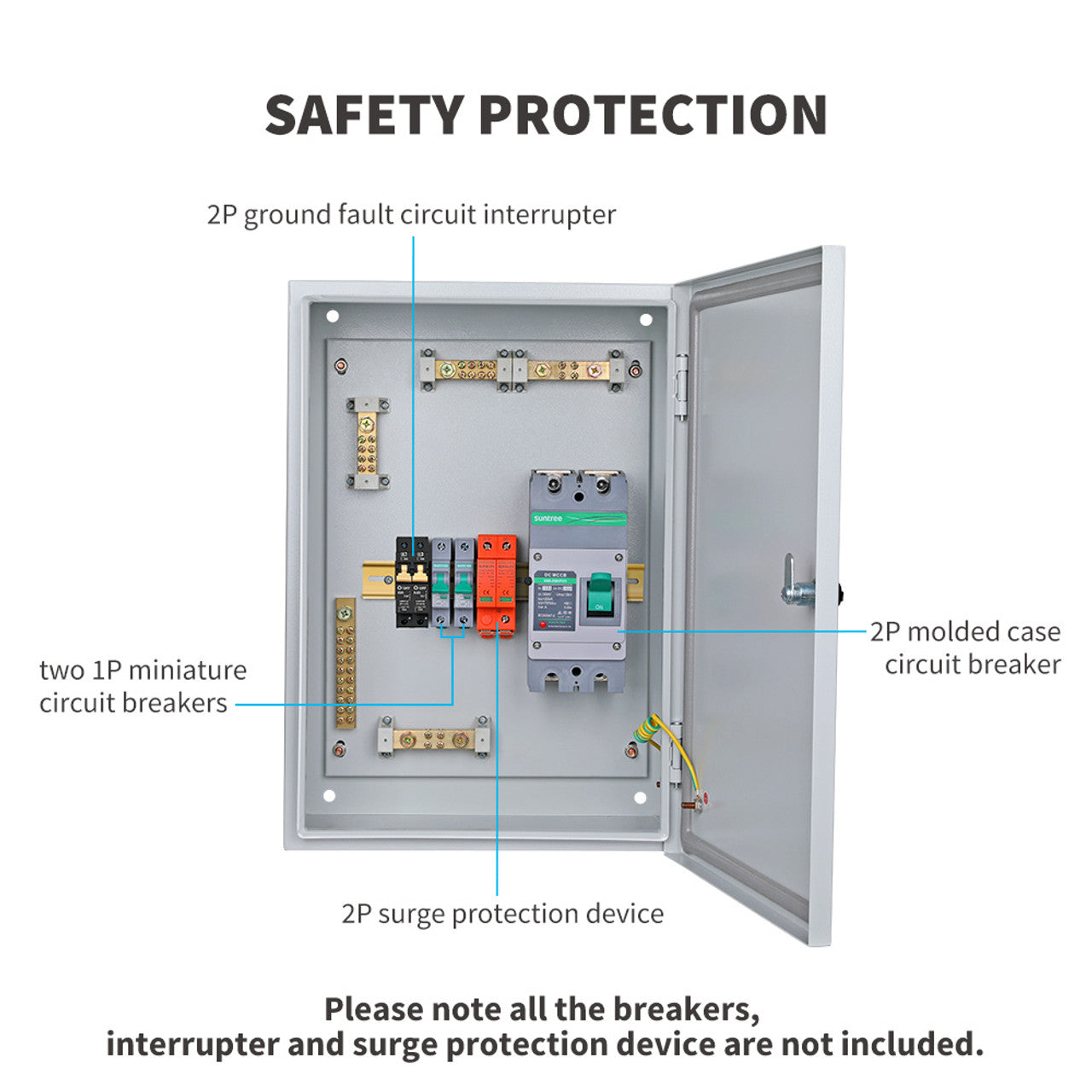 Renogy 12V/24V DC Circuit Breaker Box with LED Indicator - Waterproof & Durable for Solar Panel, RV, Marine, and Off-Grid Power Systems