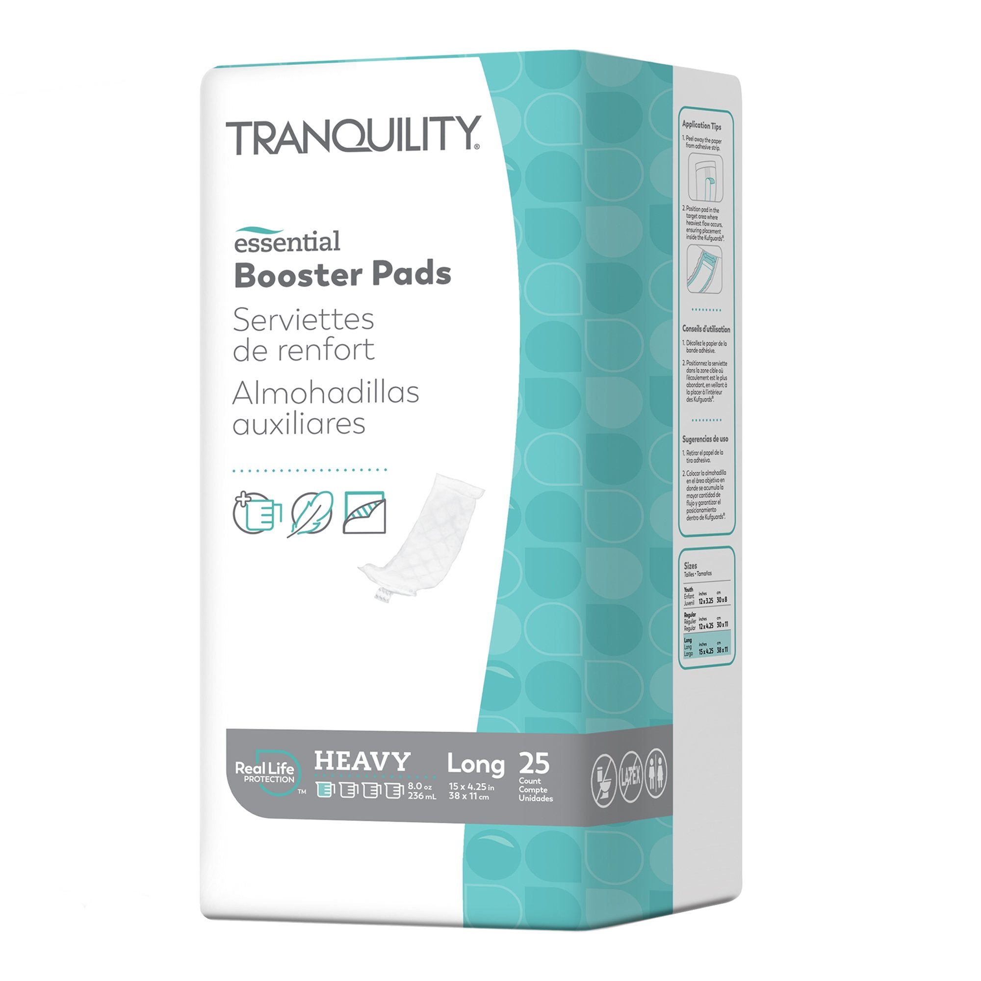 Tranquility Essential Booster Pad - Super Absorbent Core for Incontinence Protection | Ideal for Overnight Use & Heavy Leakage