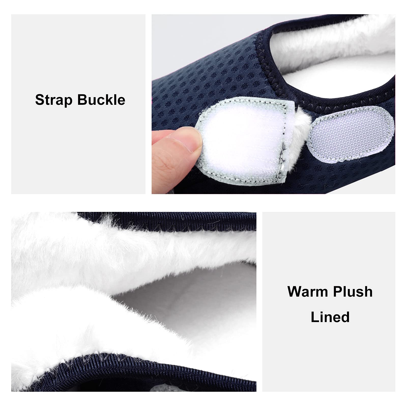 L-RUN Anti-Slip House Slippers for Women & Men - Indoor/Outdoor Warm Home Shoes for Comfort