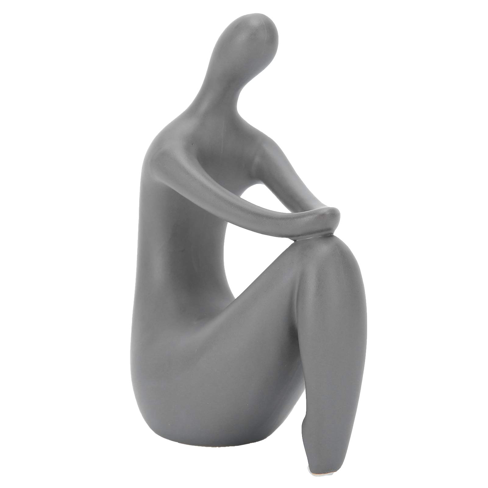 6.3 Inch Abstract Ceramic Sculpture Figurine - Matte Finish Mini Portrait Statue for Home Decor, Bookshelf, Office Desk | Perfect Gift for Housewarming, Birthday & Modern Interior Design