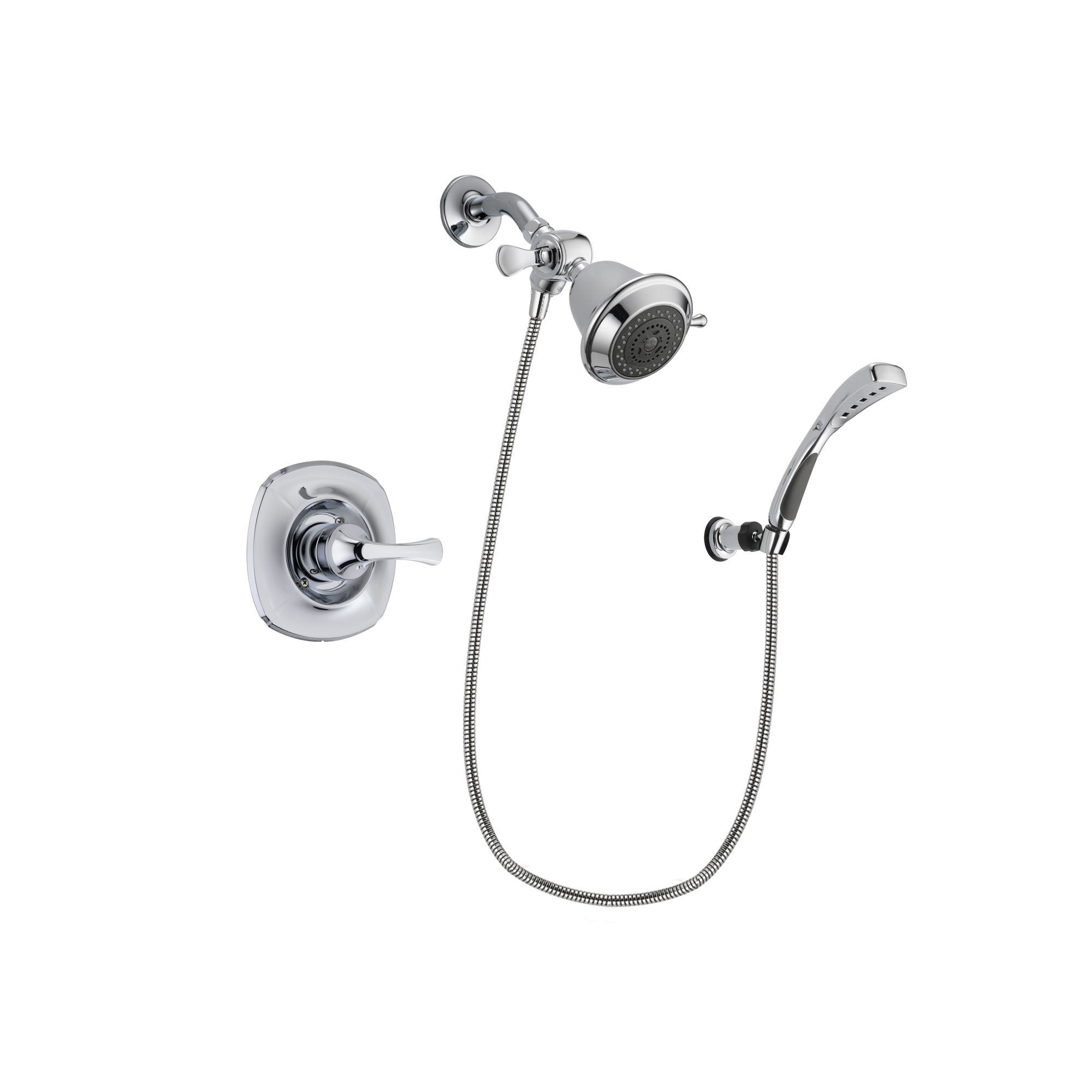 Delta Addison Chrome Finish Shower Faucet System with Shower Head, Handheld Spray & Wall Mount Bracket - Complete Bathroom Upgrade Kit for Modern Homes (Model DSP0986V) | Perfect for Master Bathrooms, Guest Suites & Spa-Like Showers