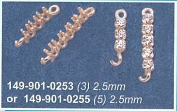 Solid Sterling Silver or Yellow/White Gold Dangle Extender with Accents - Open Ring Jewelry Made in USA (14909010253) - Perfect for Necklace Extensions & Layered Jewelry Styles