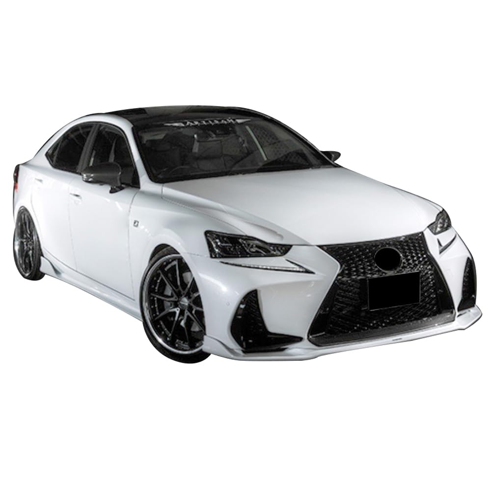 IKON MOTORSPORTS Front Bumper Lip for 2017-2020 Lexus IS F-Sport | AR Style Painted #077 Starfire Pearl PP Air Dam Chin Diffuser | Enhances Aerodynamics & Sporty Look for Street Racing & Car Shows
