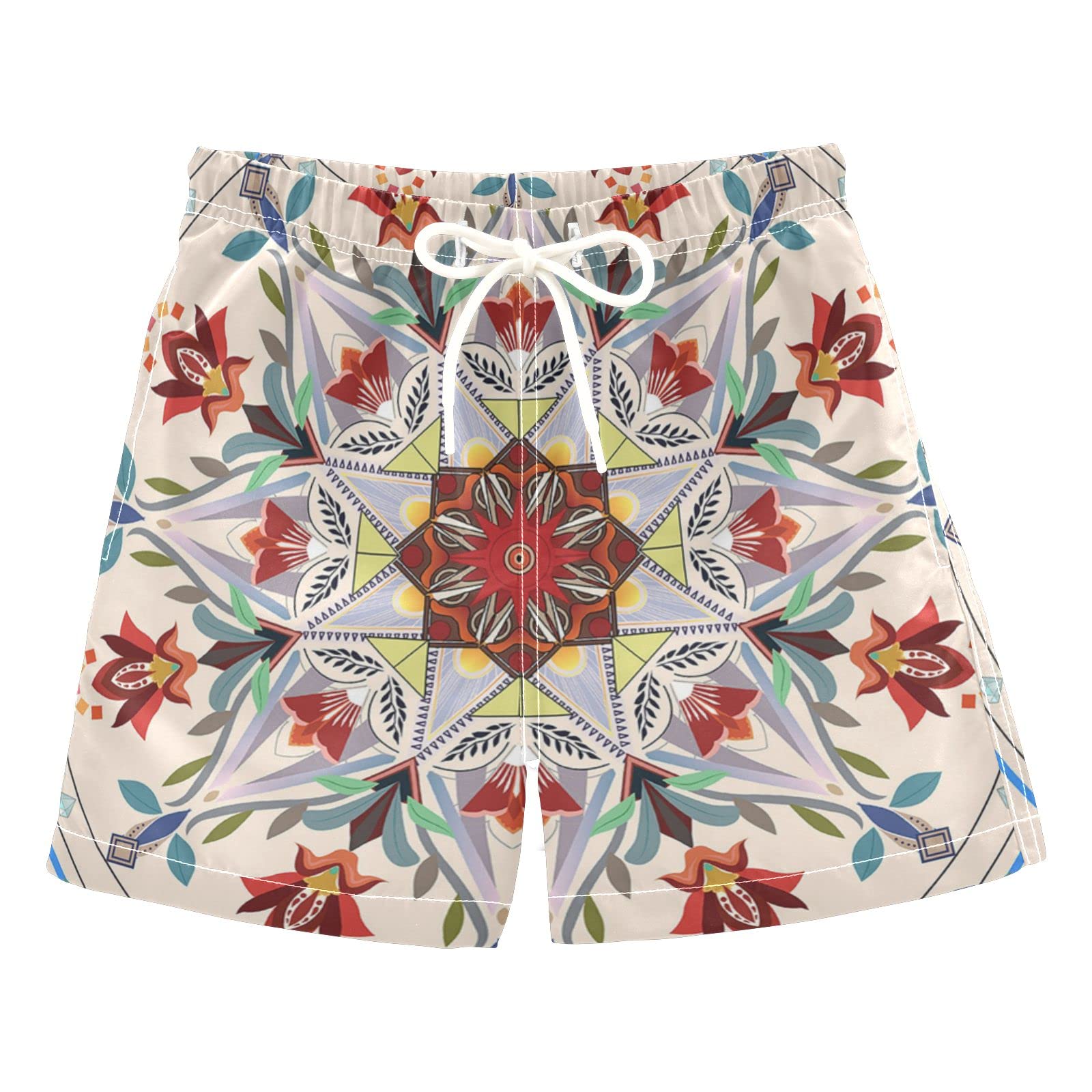 Boys Floral Swim Trunks - Stylish Board Shorts for Beach, Surf & Pool - Perfect for Hawaii Vacations & Summer Adventures