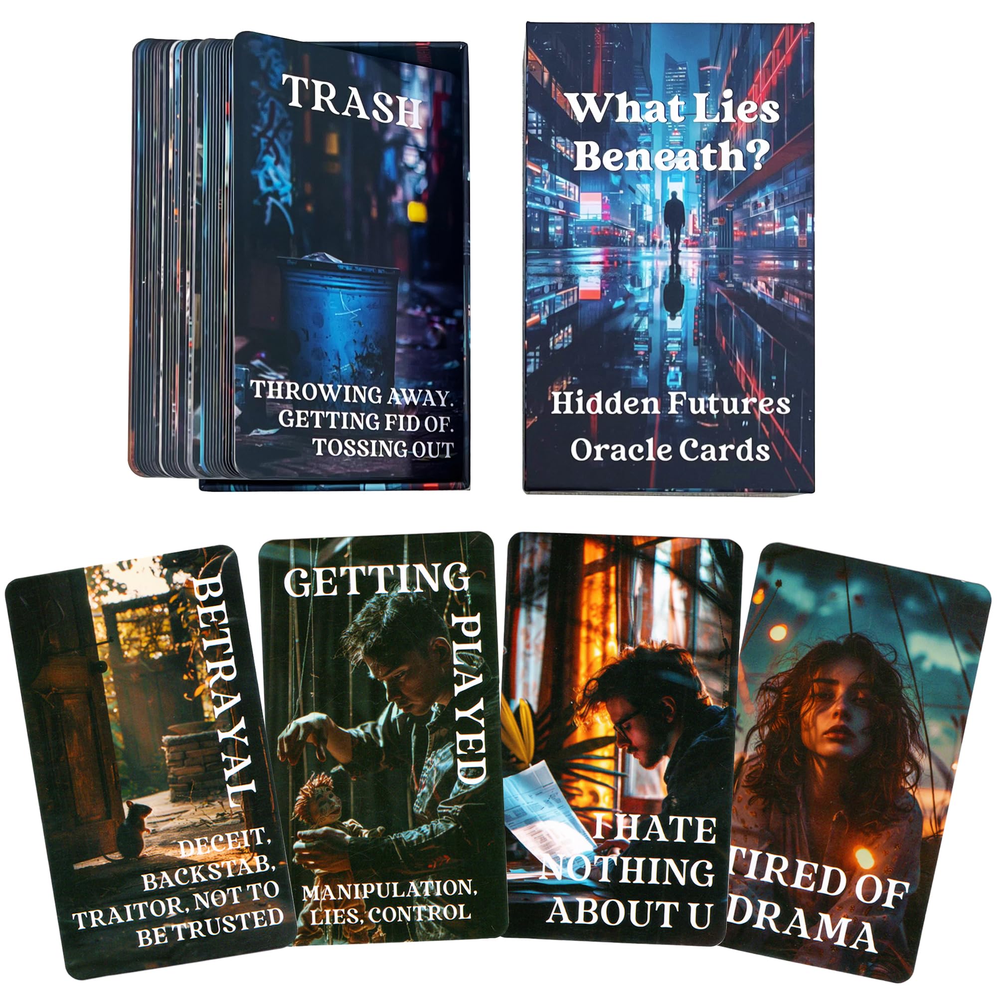 GZXINKE Spill The Beans Oracle Cards - 78 Card Deck for Love, Relationships & Life Guidance - Beginner Friendly Divination Cards for Truth Revealing, Cheating Detection & Haters - Perfect for Tarot Reading, Self-Discovery & Spiritual Growth