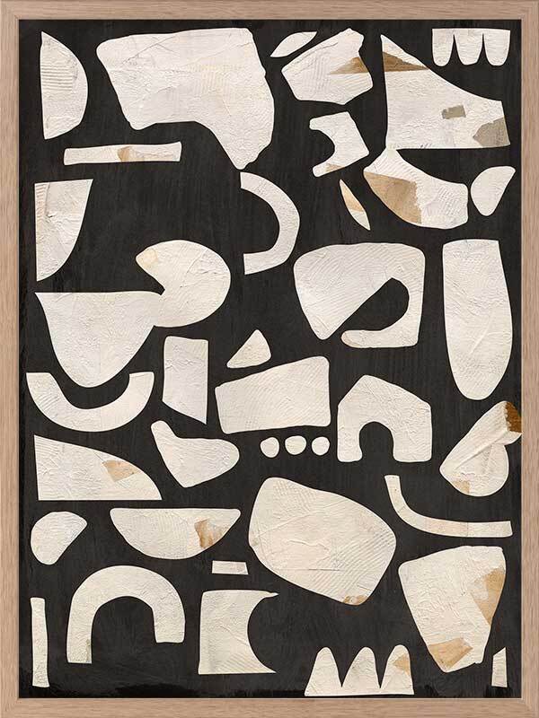 Modern Asymmetrical Black Framed Wall Art Print - Perfect for Living Room, Bedroom & Office Decor