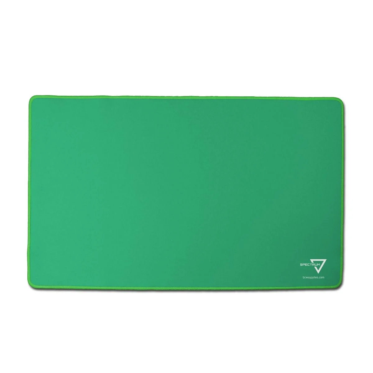 BCW Supplies Spectrum Stitched Playmat - Premium Green Gaming Mat for Magic: The Gathering, Yu-Gi-Oh, Pokemon TCG - Perfect for Card Protection & Organized Gameplay