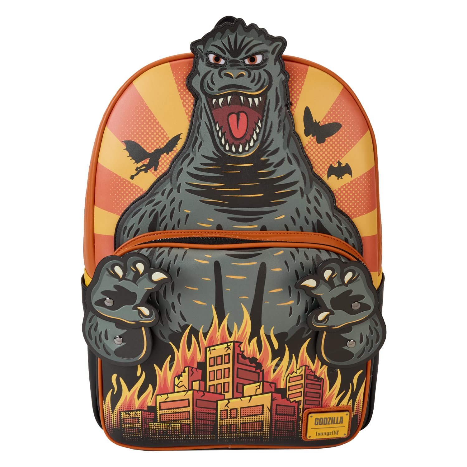 Loungefly Toho Godzilla Full-Size Cosplay Backpack - Official Licensed Anime Collectible for Fans | Perfect for Conventions, Halloween Costumes & Movie-Themed Events