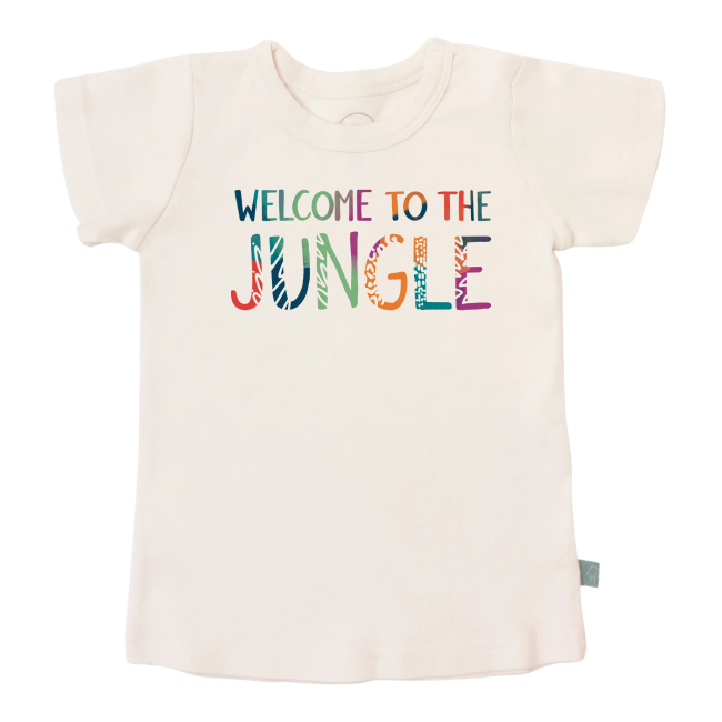 Finn and Emma Graphic Tee - Welcome to the Jungle | Soft Cotton Baby & Toddler Shirt for Playdates & Outdoor Adventures