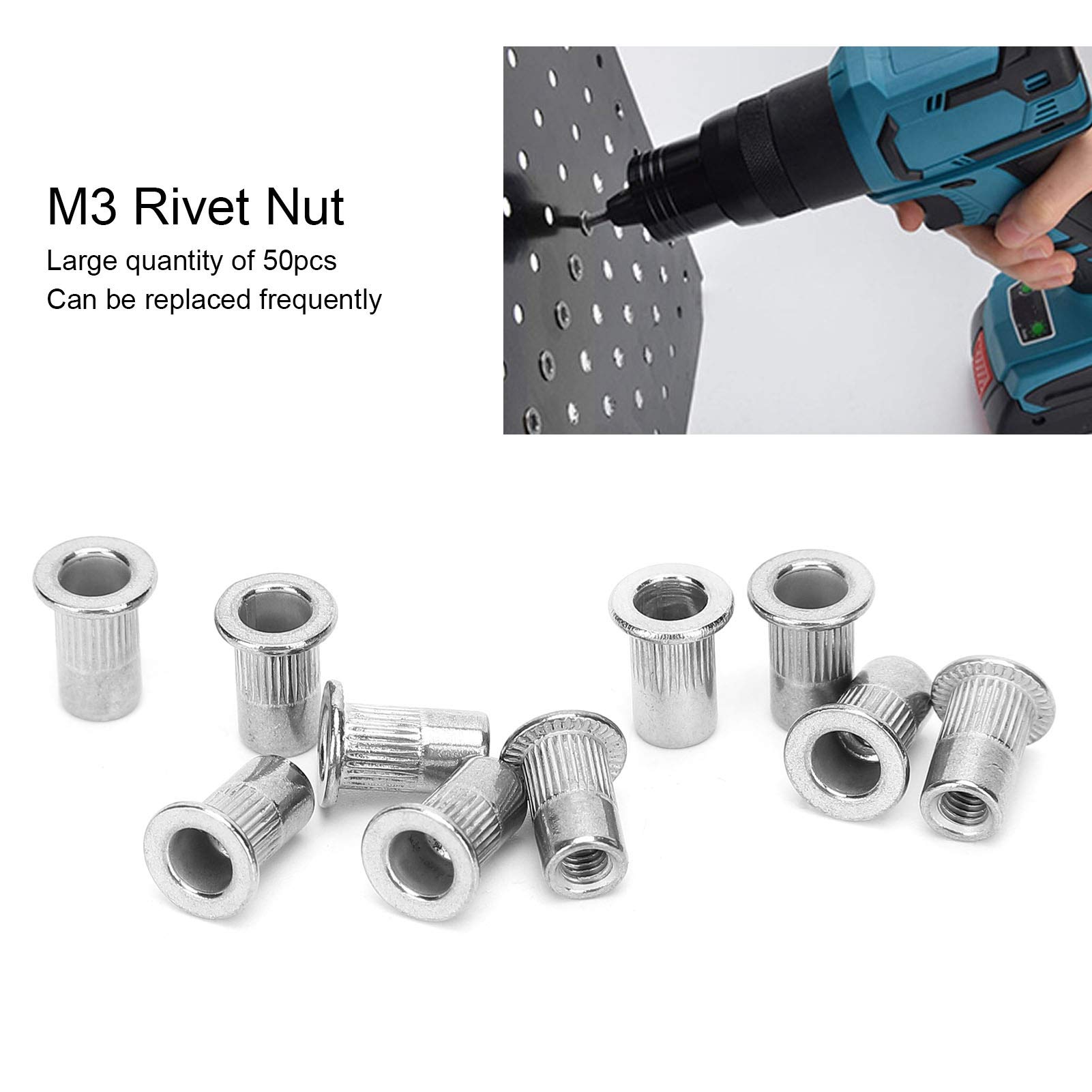 Stainless Steel Rivet Nuts - Anti-Rust Industrial Fasteners for Furniture & Home Improvement | Durable Small Hardware for DIY Projects & Metal Fabrication