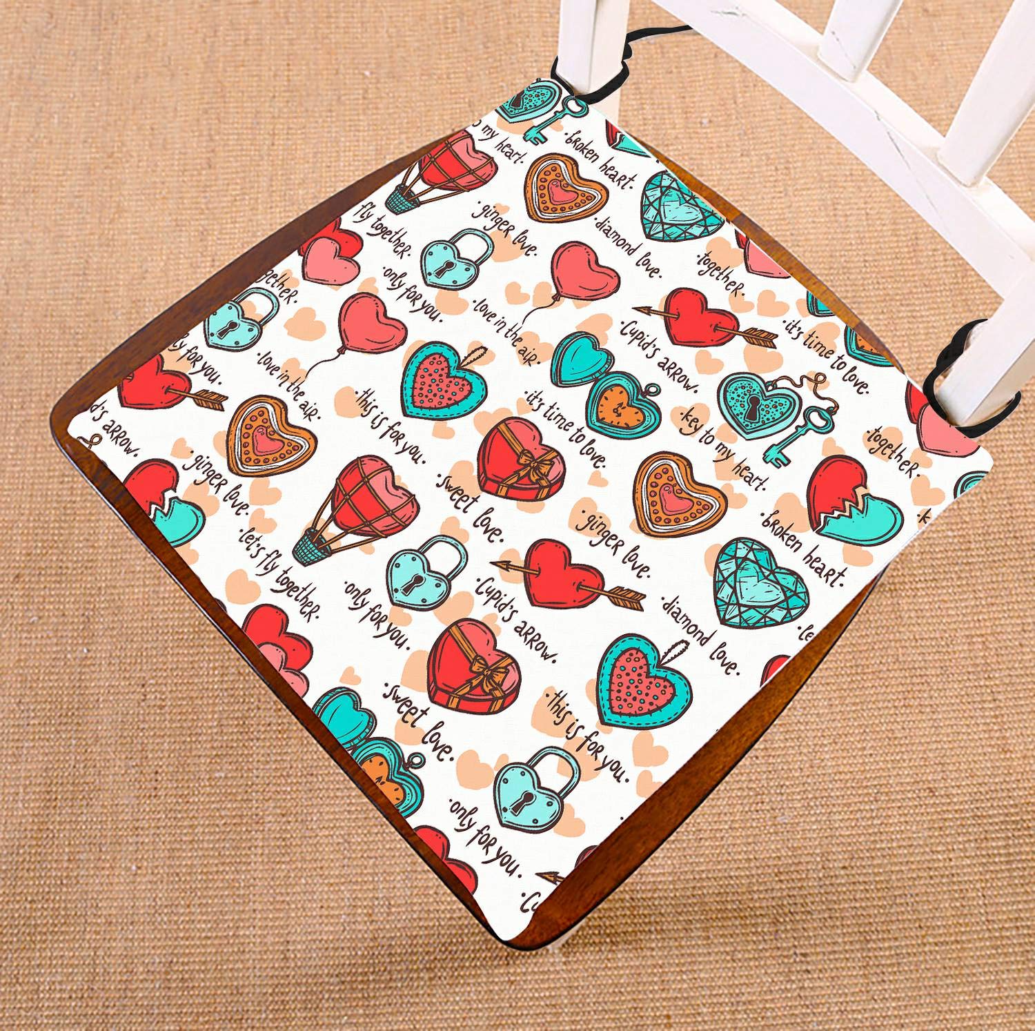 Valentine's Day Heart Text Bed Runner - 20x95 Inch Funny Bed Scarf for Couples, Romantic Bedroom Decor, Wedding Anniversary Gift Idea - Perfect for Master Bedroom, Guest Room, and Hotel Decorations