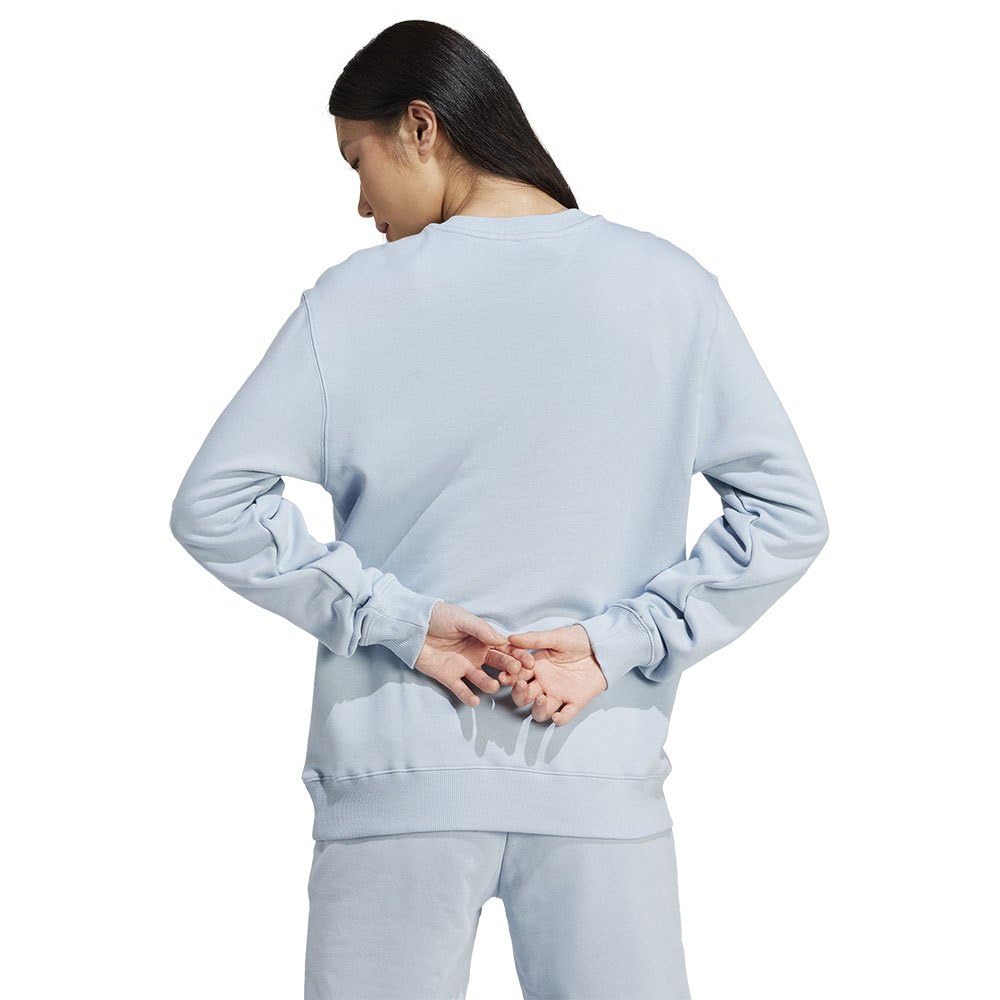Adidas Essentials Linear French Terry Sweatshirt for Women | Comfortable Pullover Hoodie | Casual Wear, Gym, Lounge & Everyday Outfits