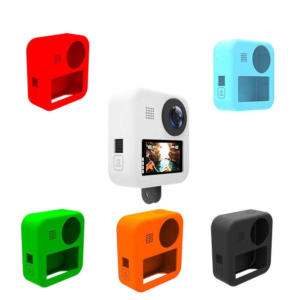 GoPro Max Silicone Protective Case - Durable Red Cover for GoPro Max 360 Camera - Waterproof & Shockproof Accessories for Adventure, Travel & Vlogging (GP493)