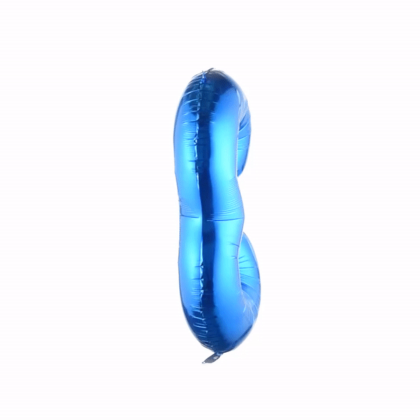 Balloonify Blue Mylar Number 3 Balloon - 40 Inch Large Foil Balloon for Birthday Party Decorations (1 Count Box) - Perfect for Birthdays, Anniversaries & Baby Showers